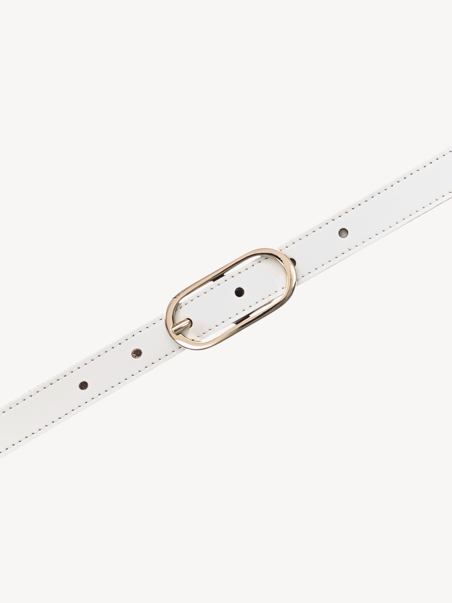 Leather Leather belt - white, white, hi-res