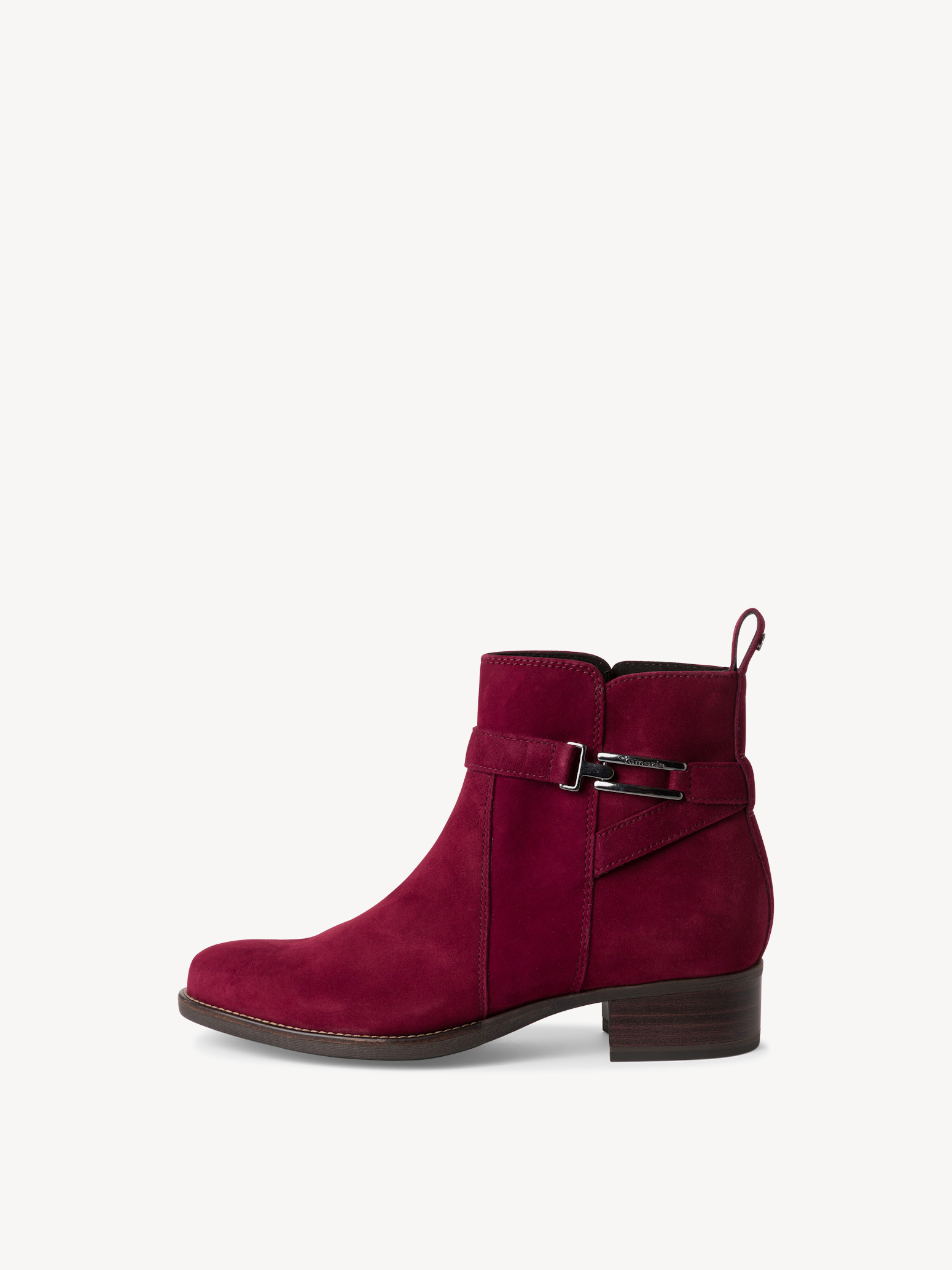 Leather Bootie - red