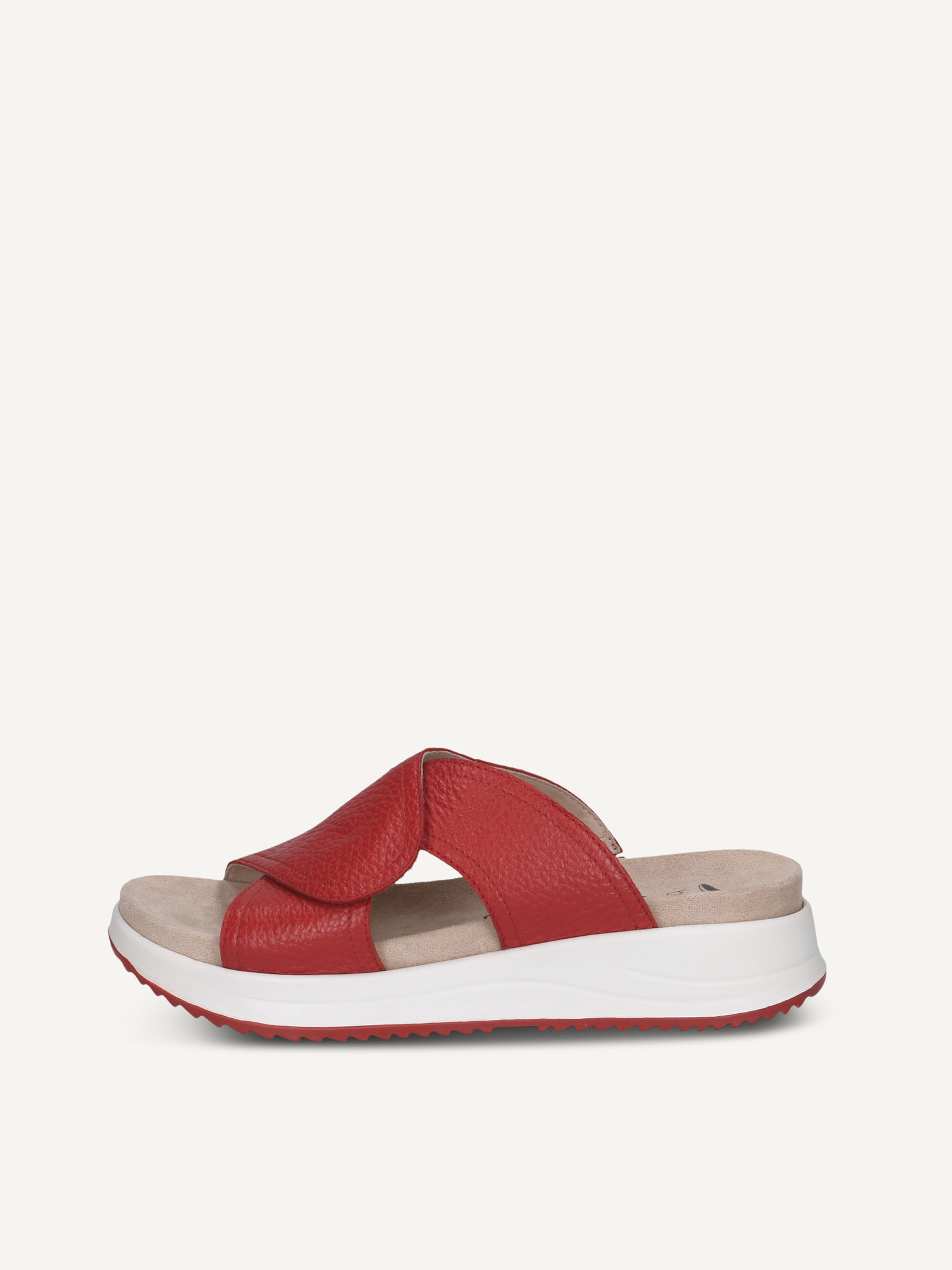 CAPRICE Mule rouge en Cuir sans talon P42 80$