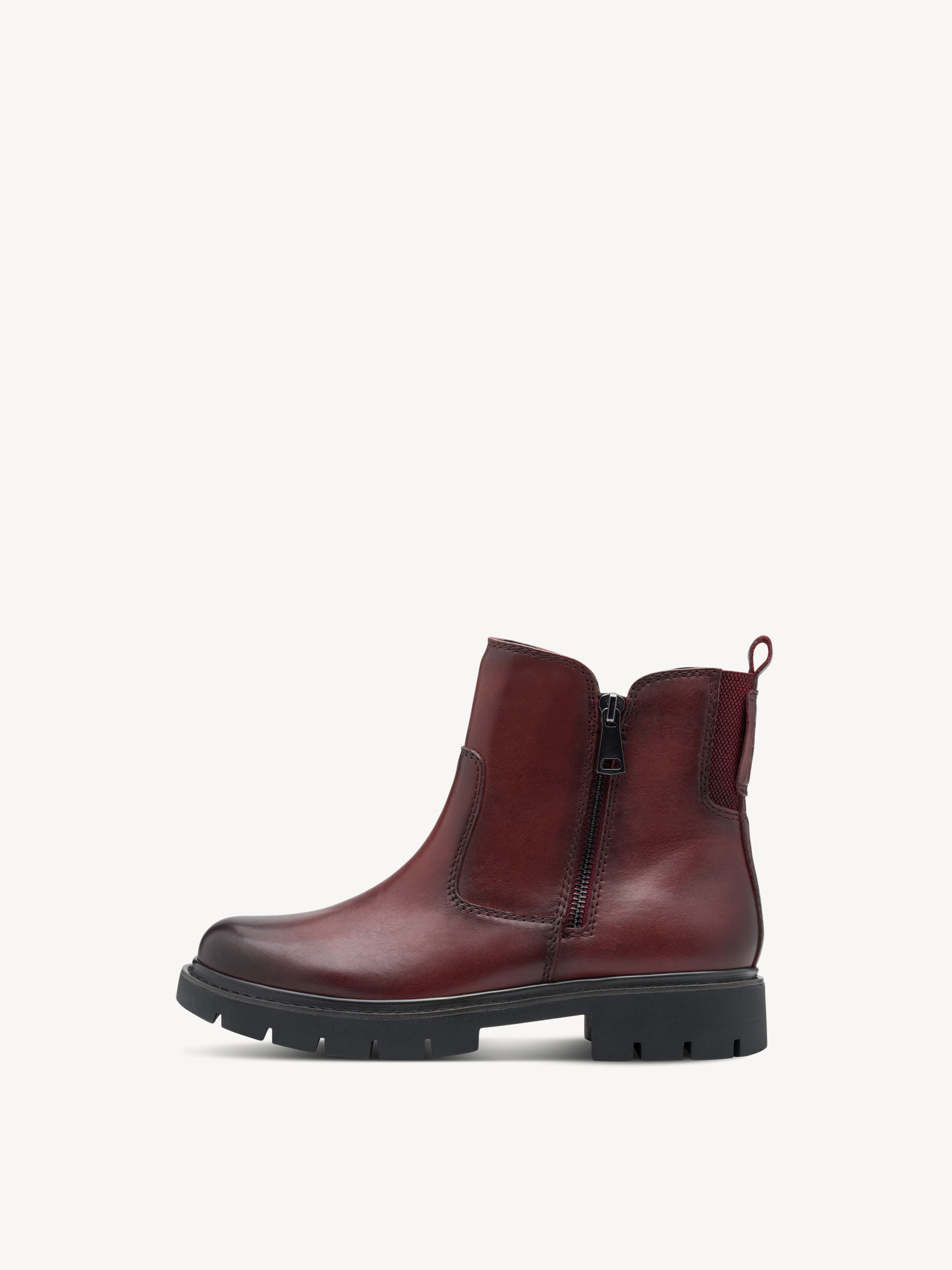 Kožené Kotníčková obuv - červená