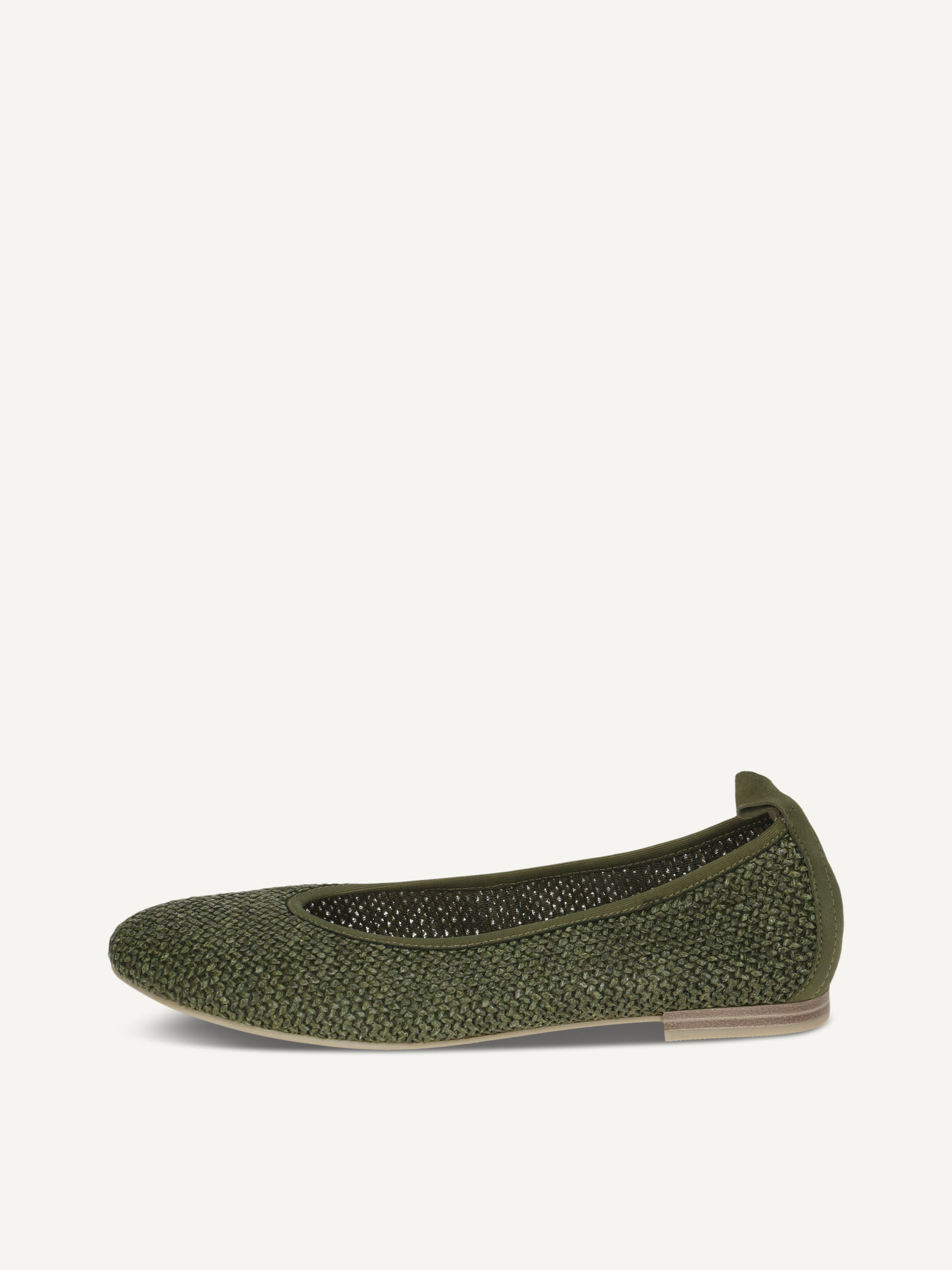 CAPRICE Ballerine kaki en Mlange de matriaux de cuir et textile avec Talon bloc P39 56 €
