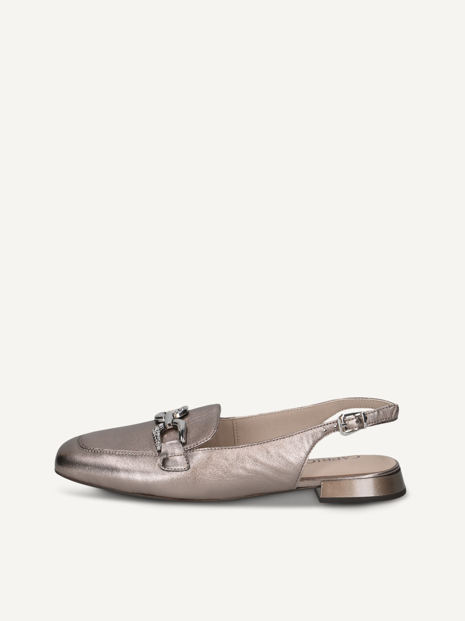 CAPRICE escarpin mtallique en Cuir avec Talon trapzode P37 63€