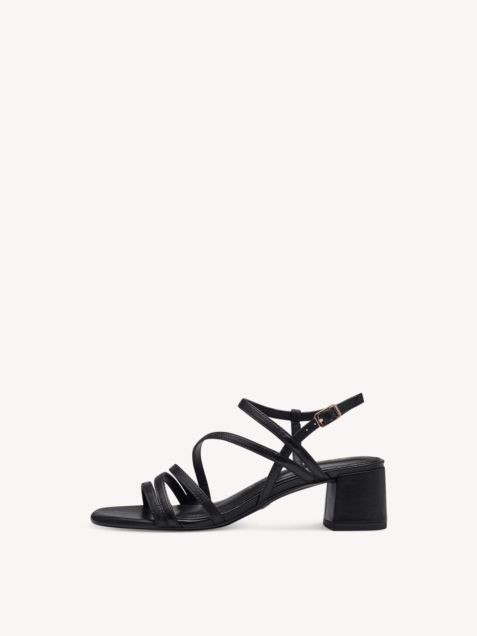 Leather Heeled sandal - black
