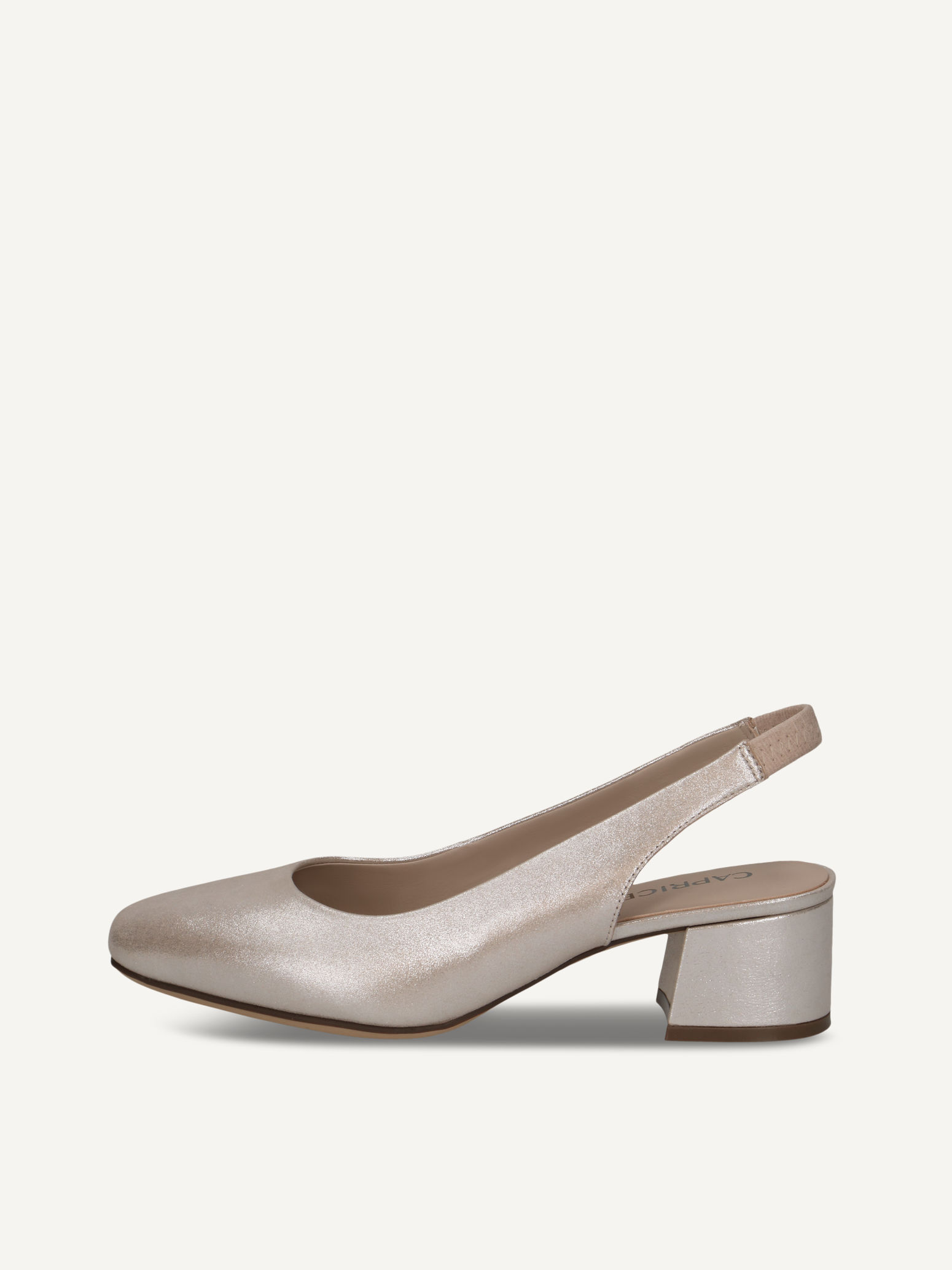 CAPRICE escarpin marron en Cuir avec Talon trapzode P42 56€