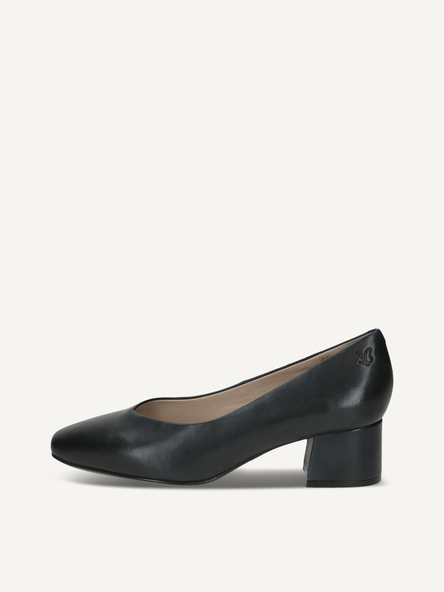 CAPRICE Escarpin bleu en Cuir avec Talon trapzode P42 71 €