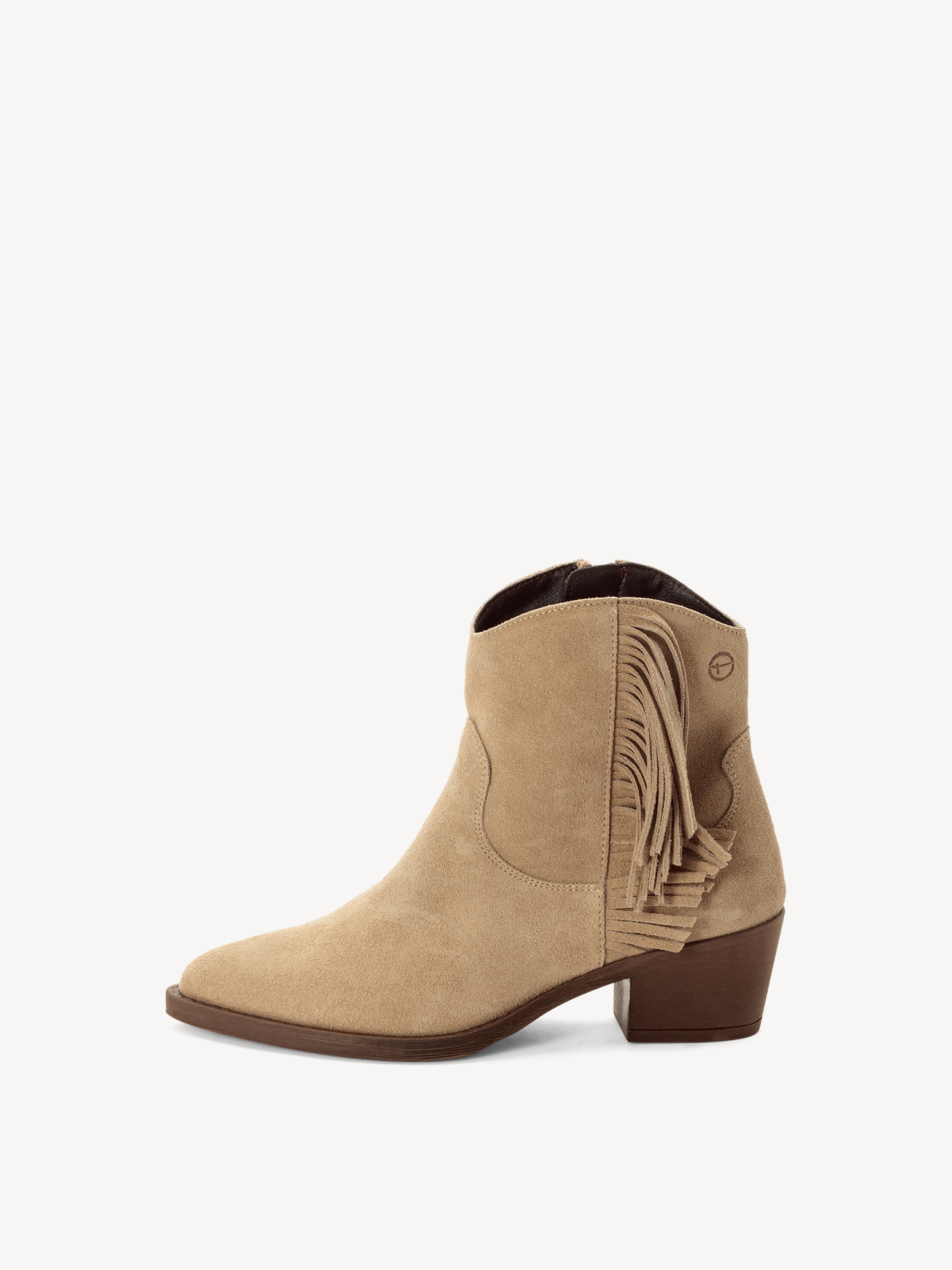 Lederstiefelette - beige