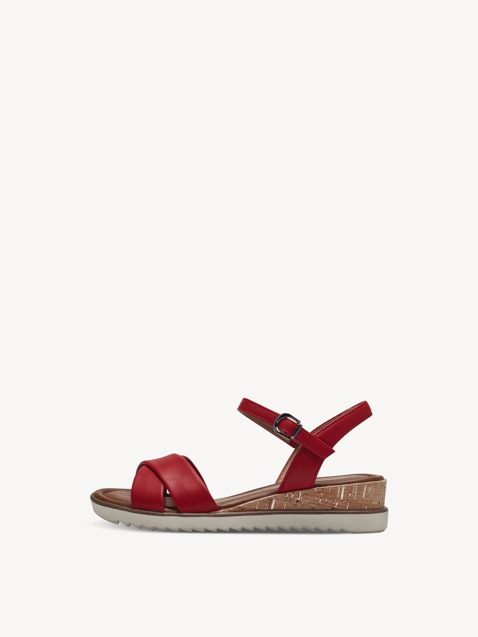 Heeled sandal - red