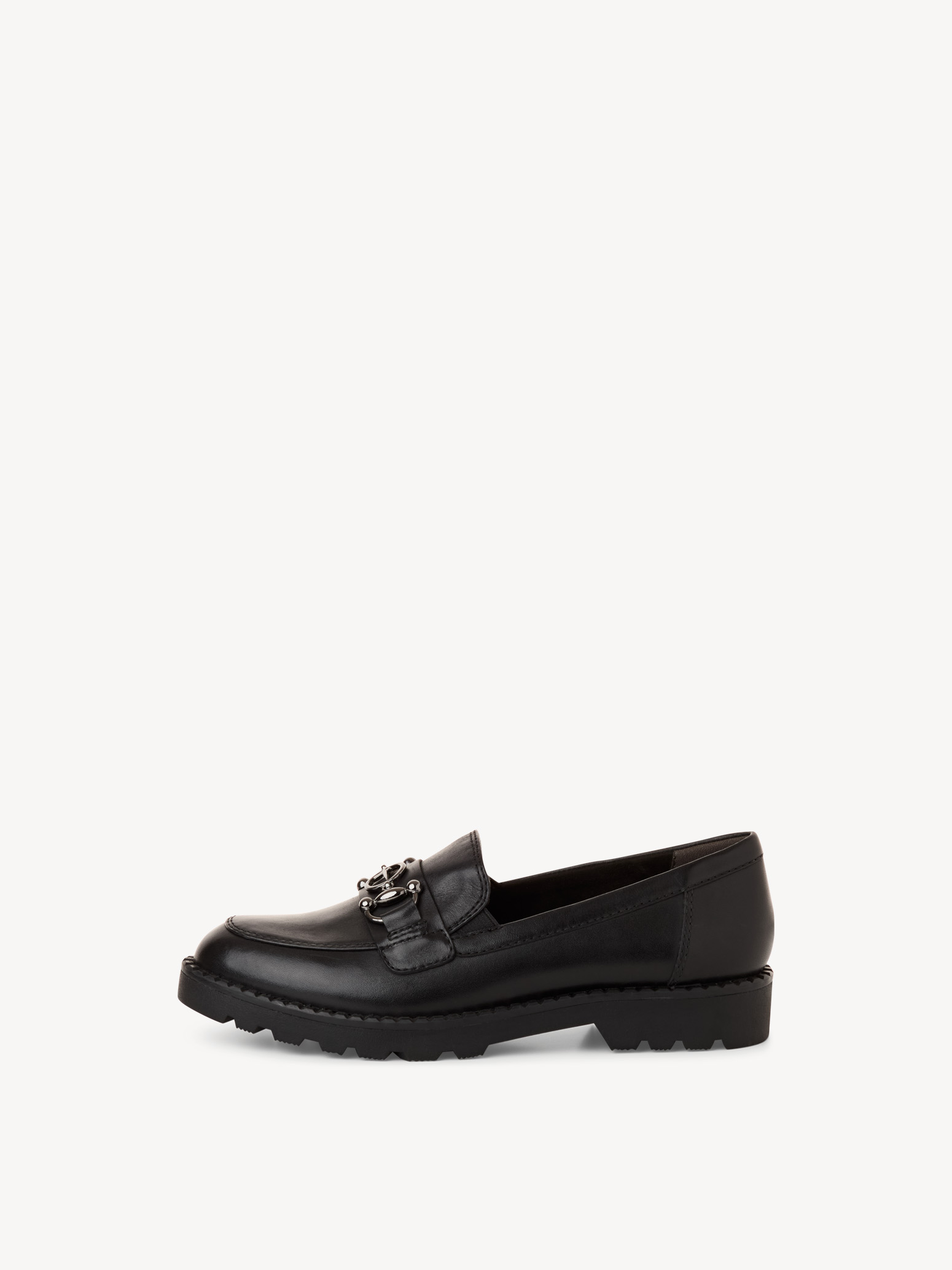 Slipper en cuir - noir