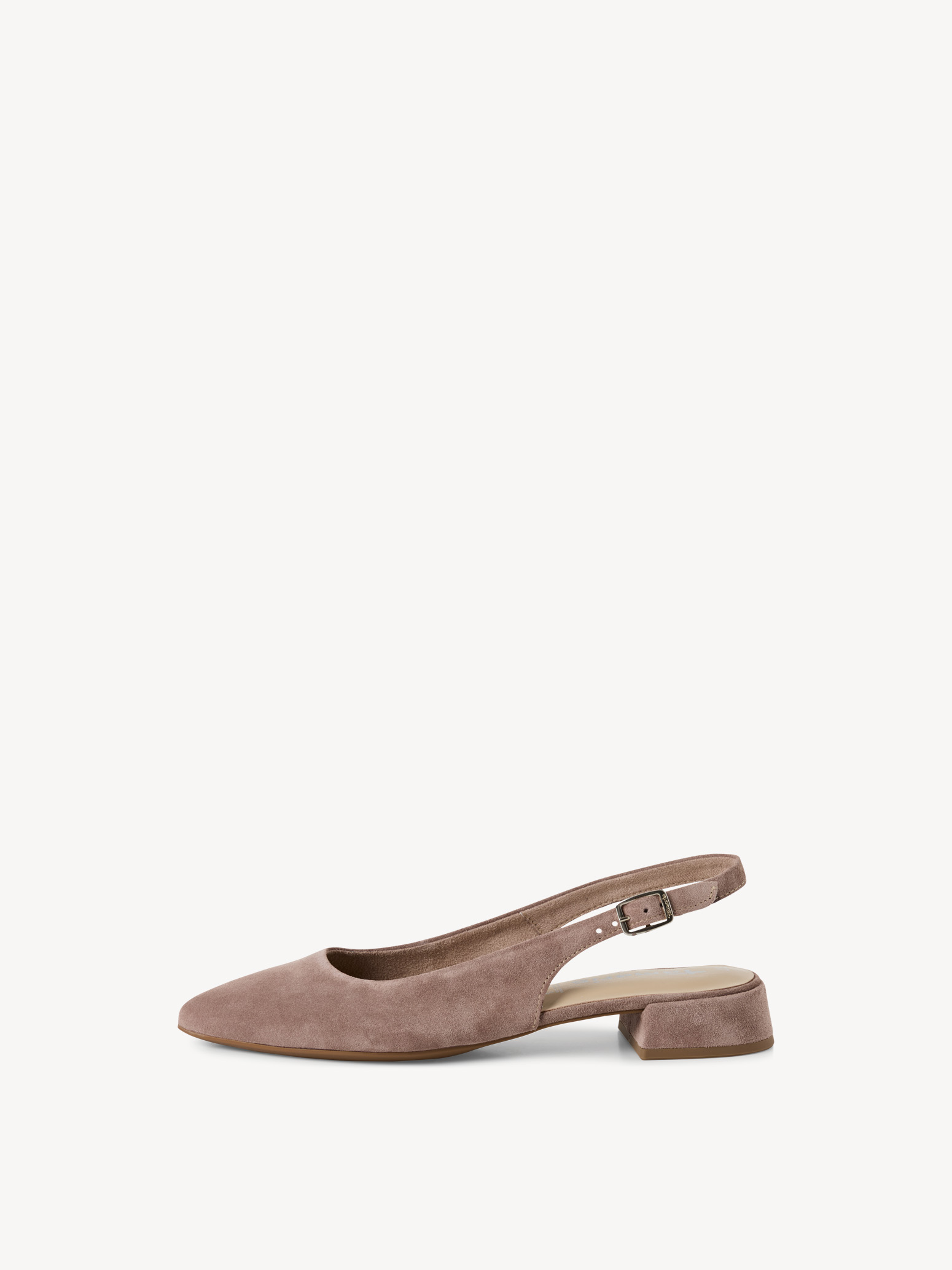 Leather sling pumps - beige