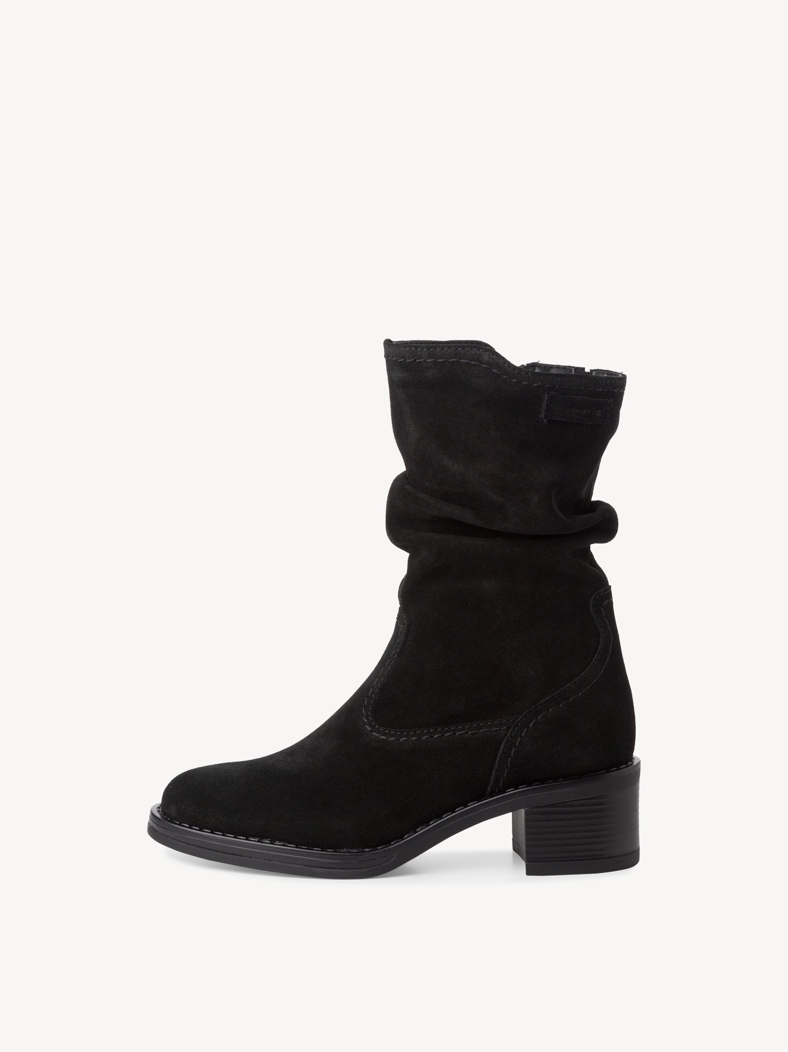 Leather Bootie - black