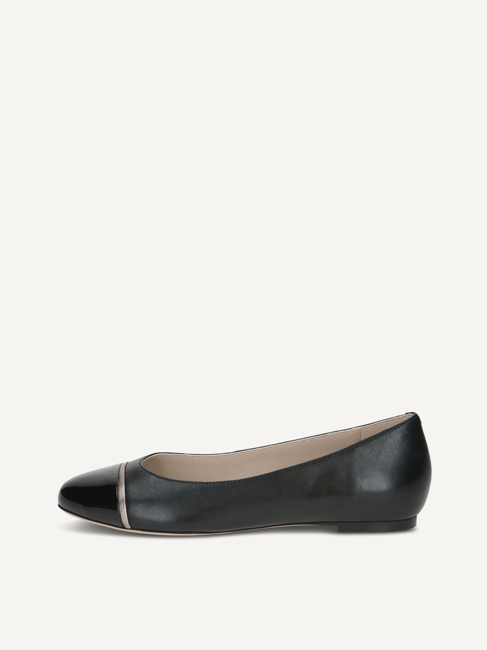 CAPRICE Ballerine noir en Mlange de matriaux de cuir et synthtique avec Talon bloc P385 56 €
