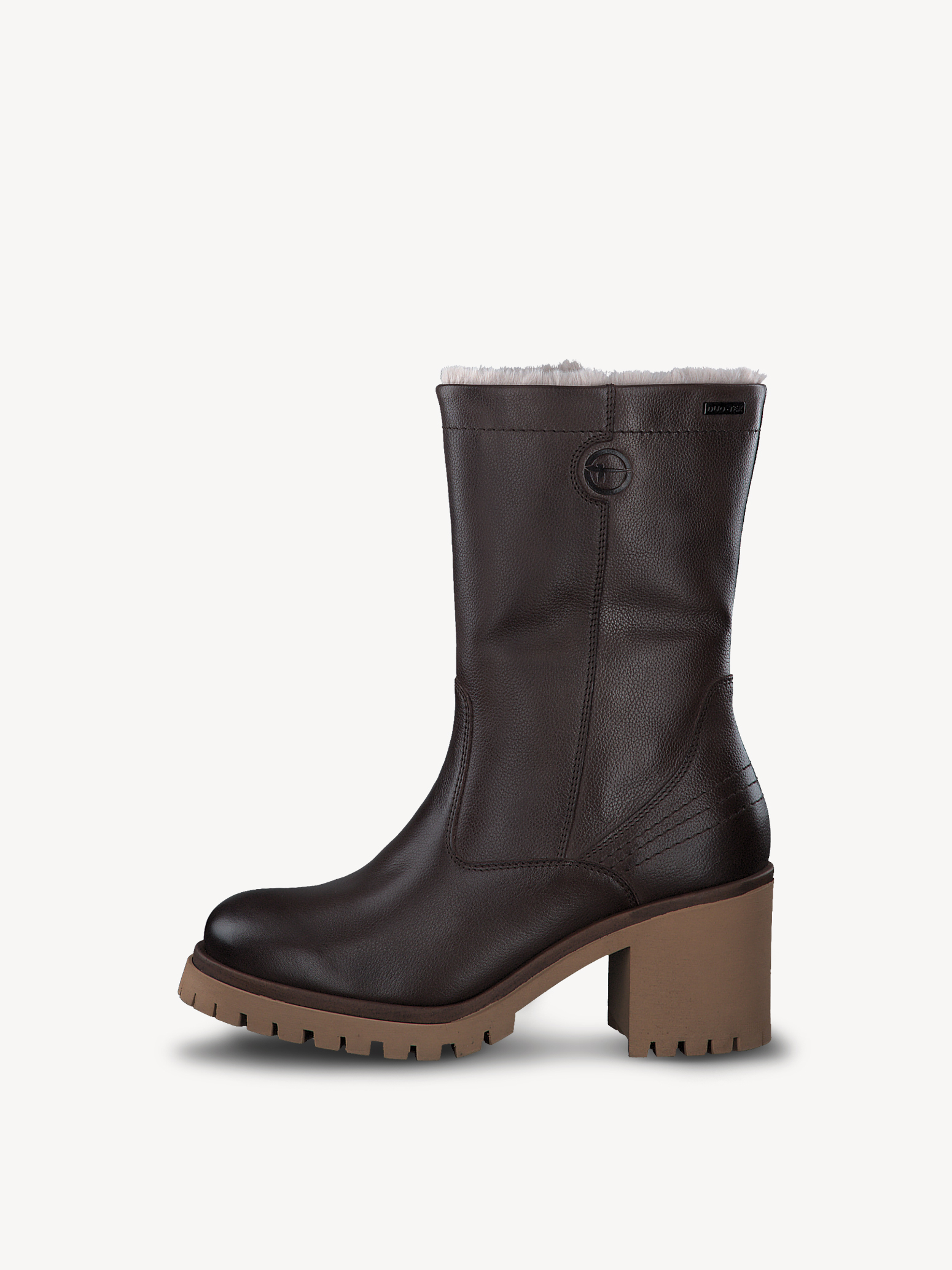 Leather Bootie - brown warm lining