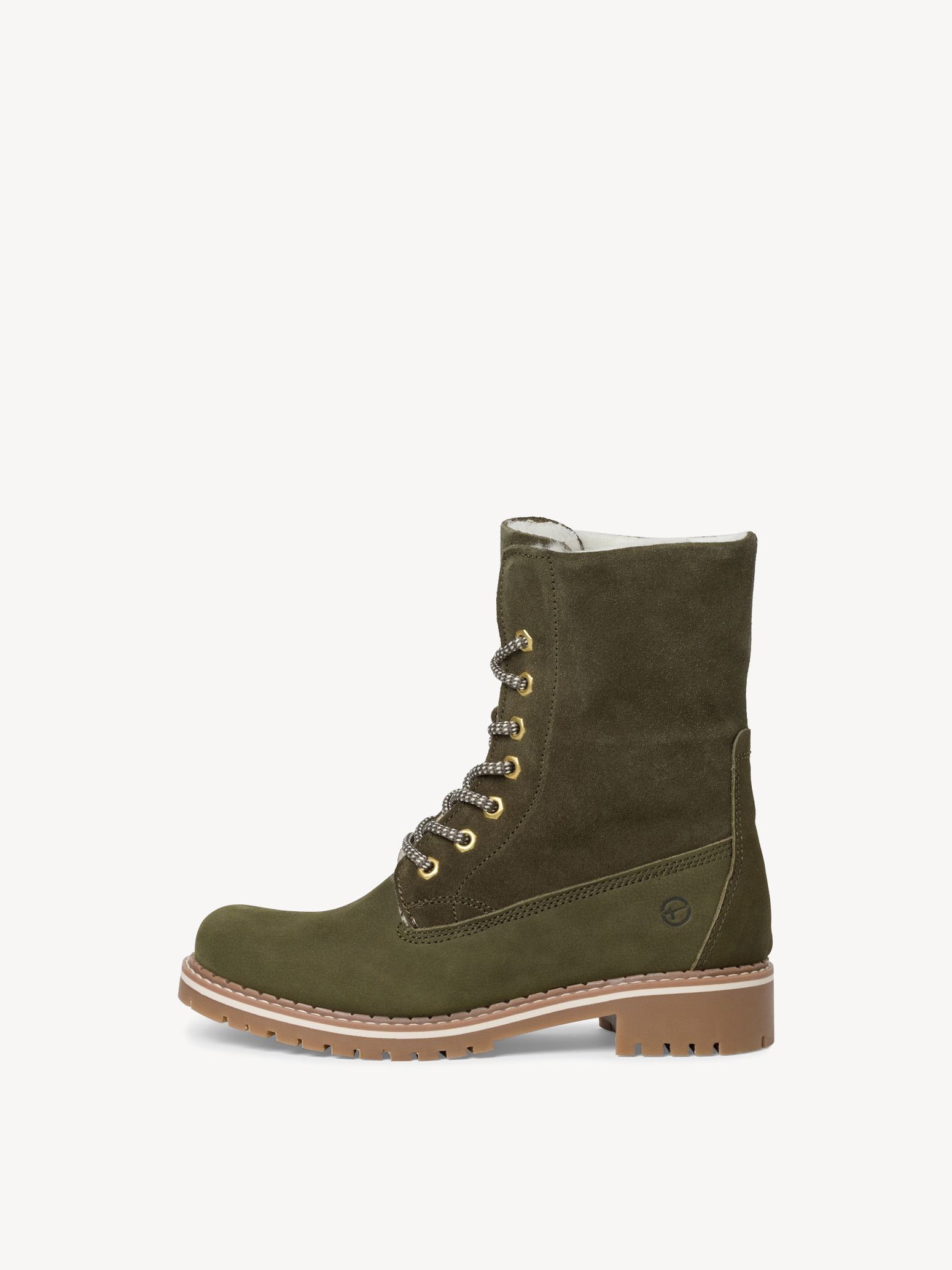 Leather Bootie - green warm lining
