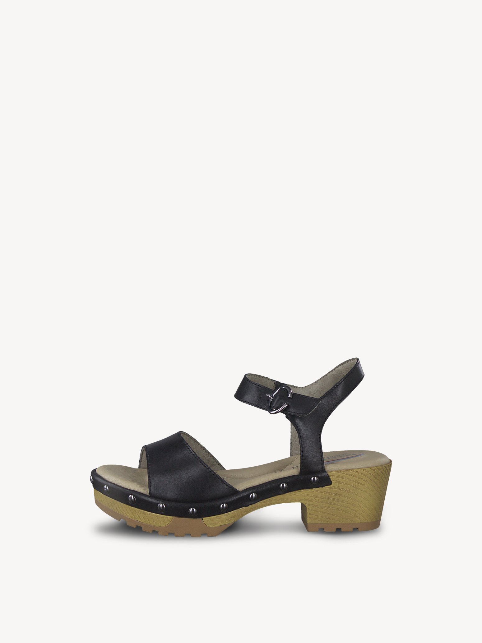 Kožené sandálky - černá