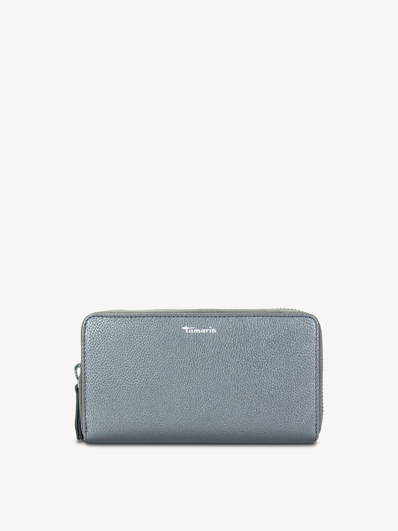 Leather Wallet - silver