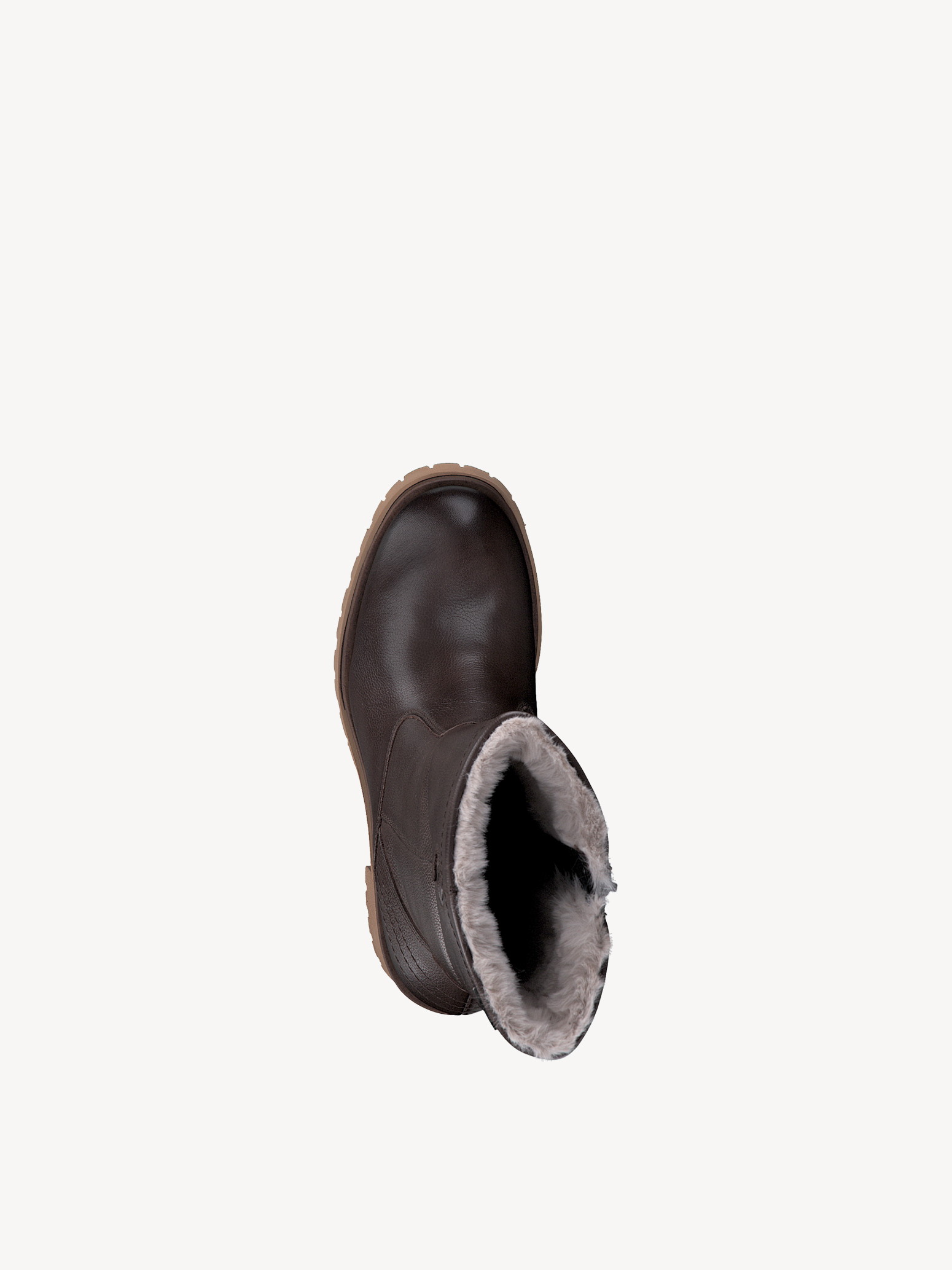 Leather Bootie - brown warm lining, BROWN, hi-res