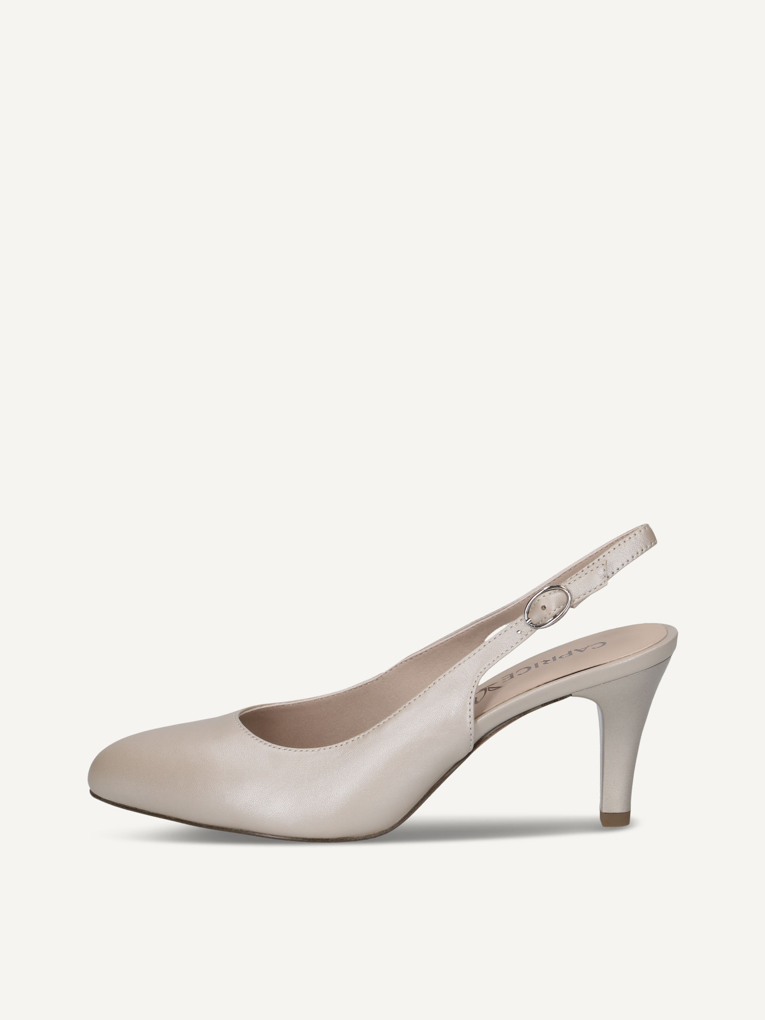 CAPRICE escarpin gris en Cuir avec Talon entonnoir P405 59 €