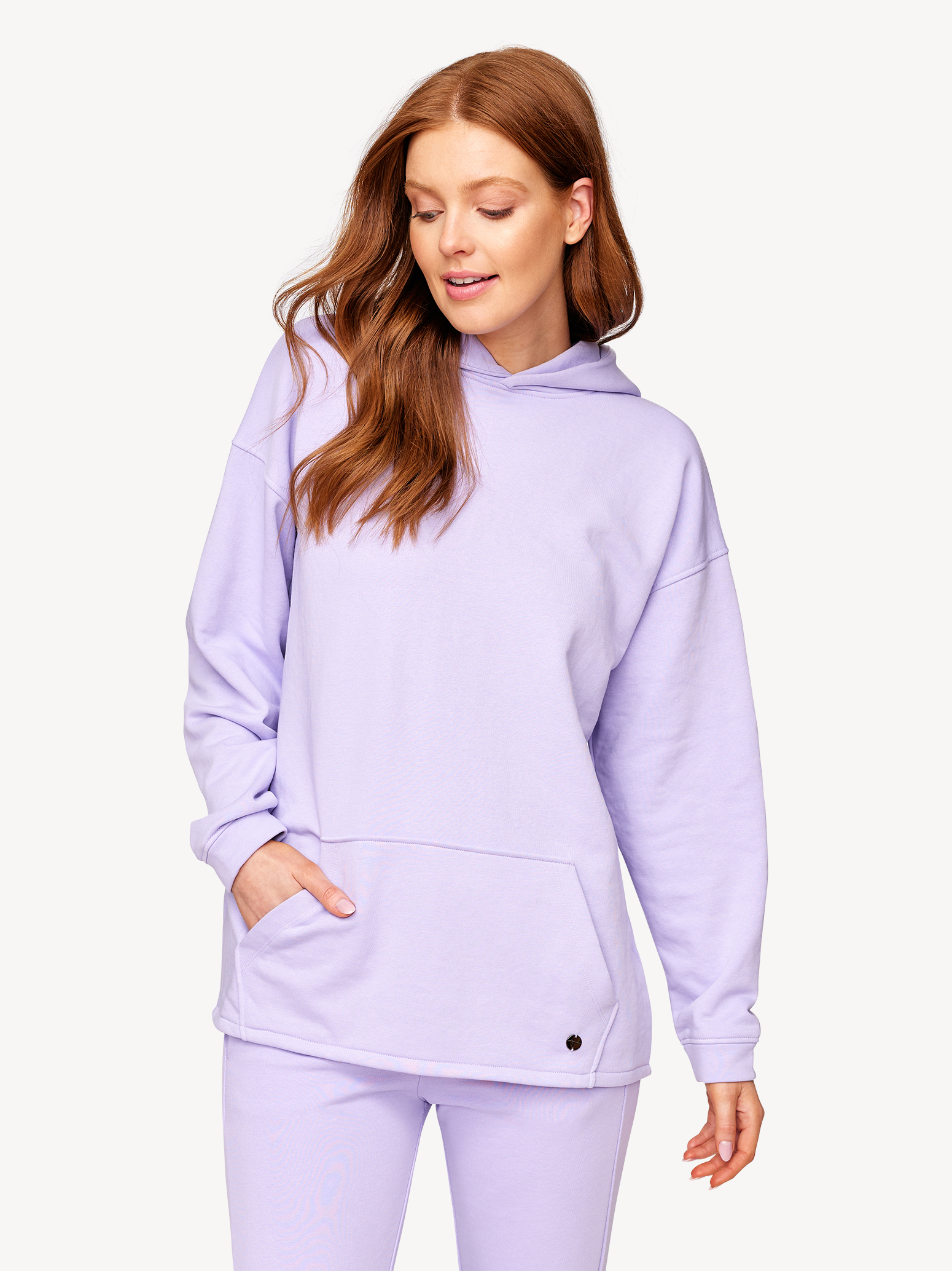 Oversized hoodie - purple, Lavender, hi-res
