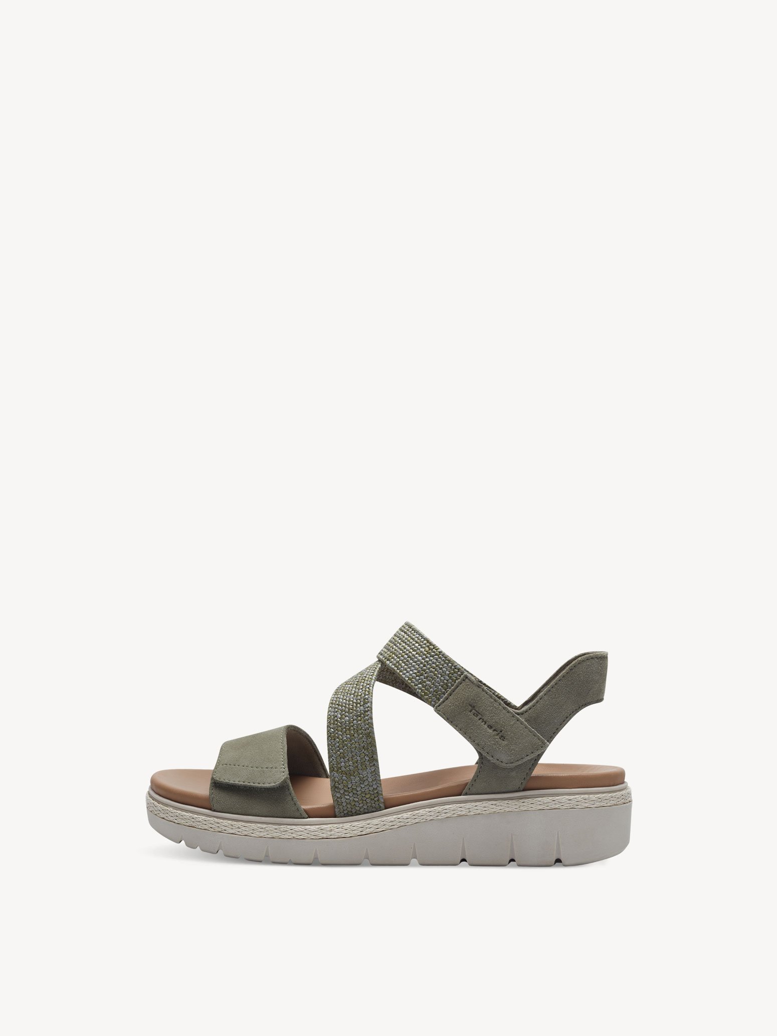 Kožené sandálky - zelená