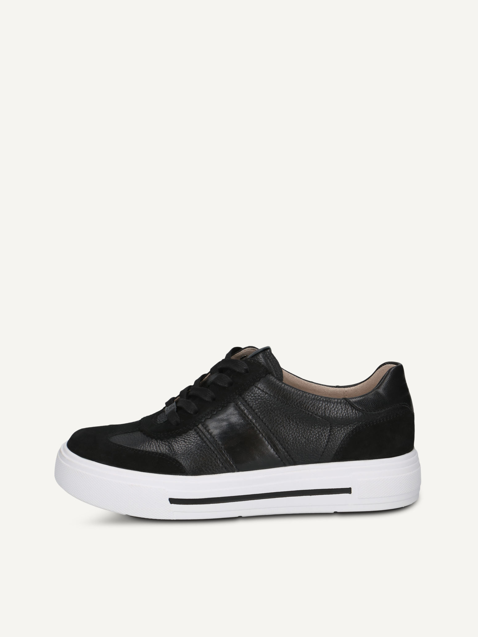 caprice sneaker black made of leather size 375