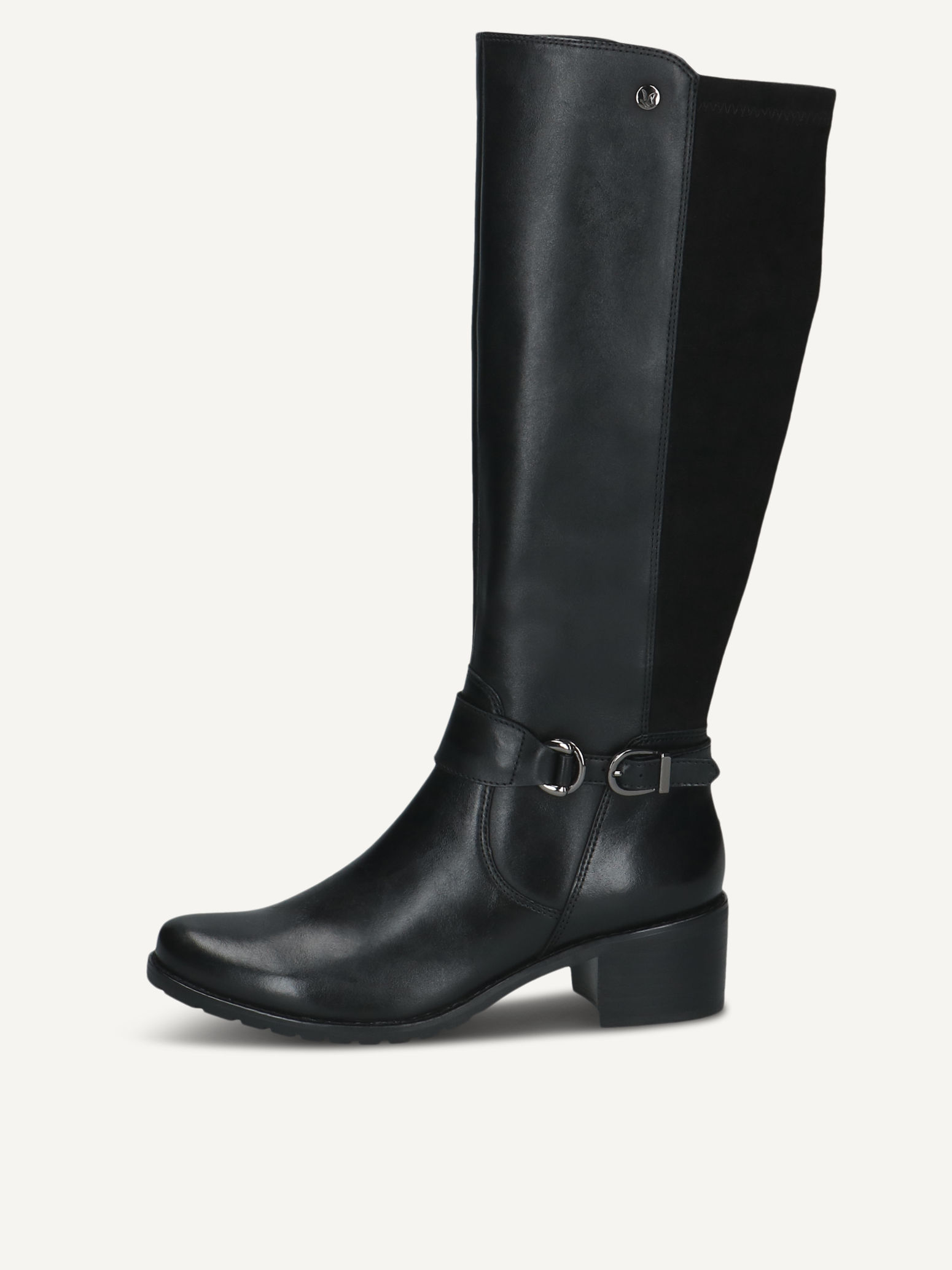 CAPRICE Bottes noir en Mlange de matriaux de cuir et textile avec Talon bloc P39 150 €