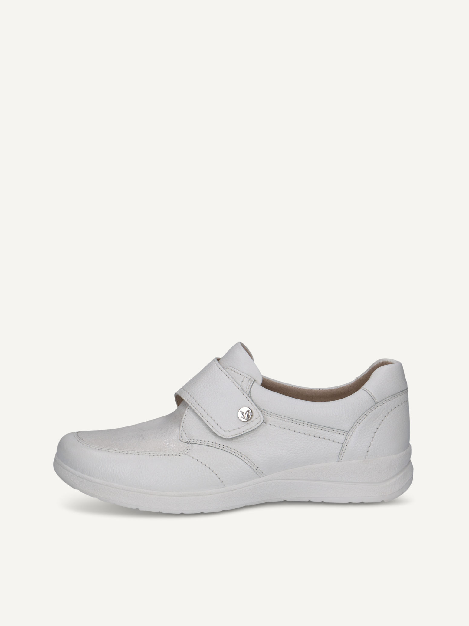 caprice low shoes white made of leather and synthetic size 40