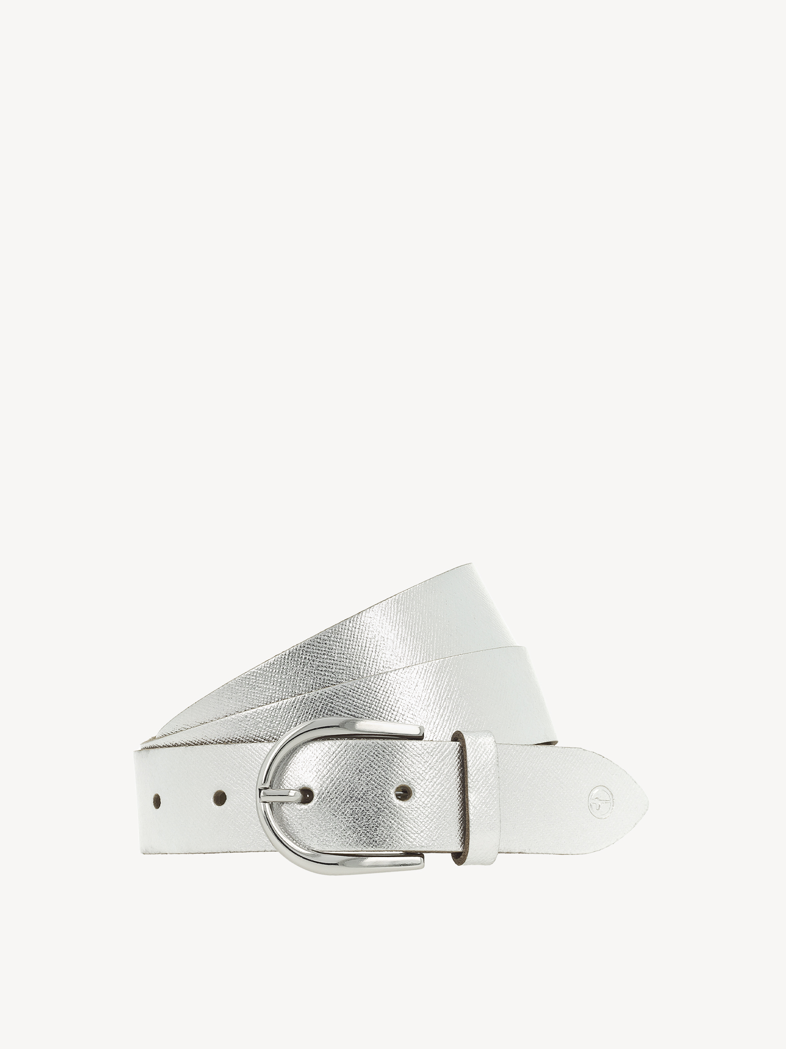 Leather Belt - silver