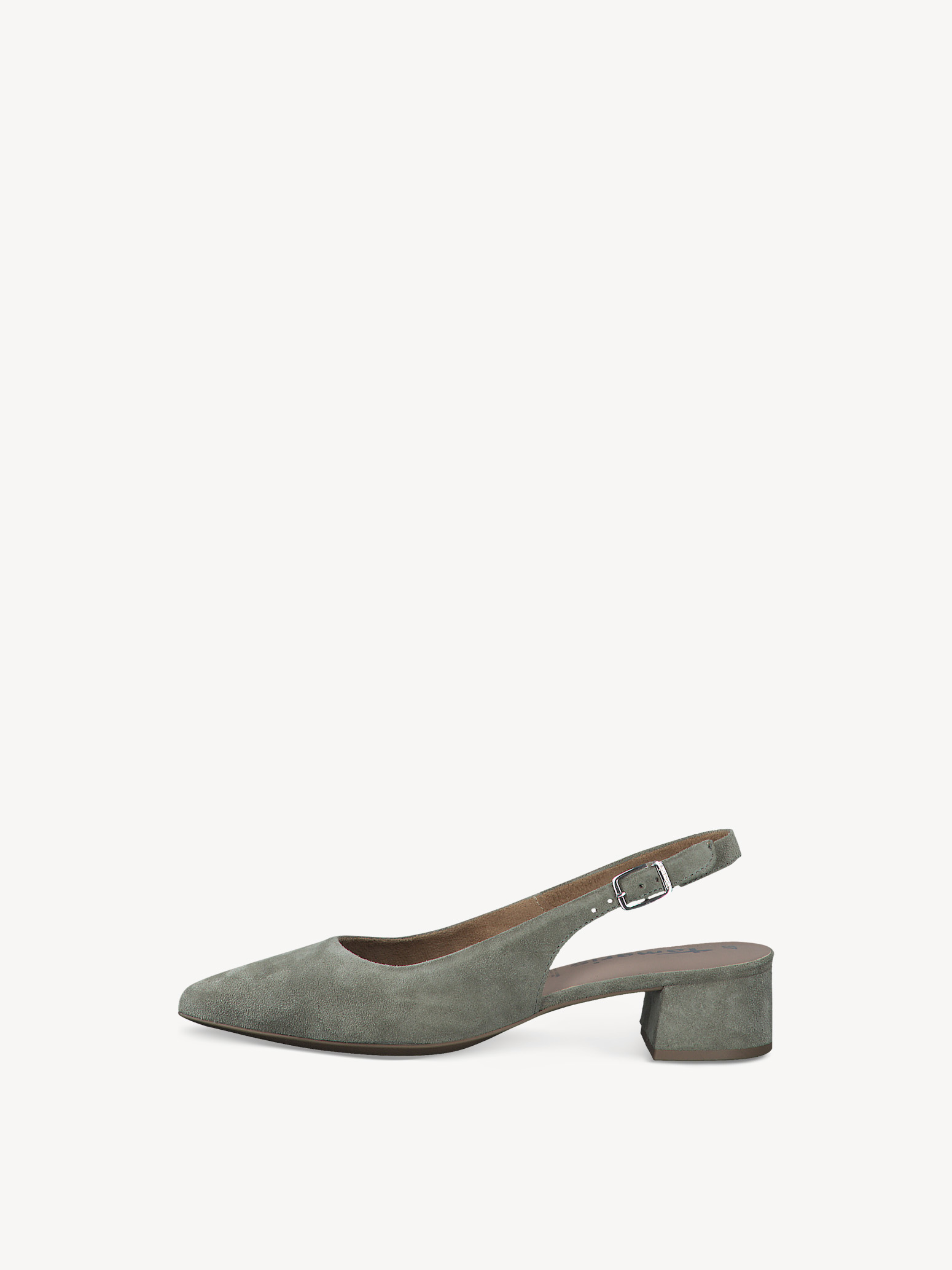 Leather sling pumps - green