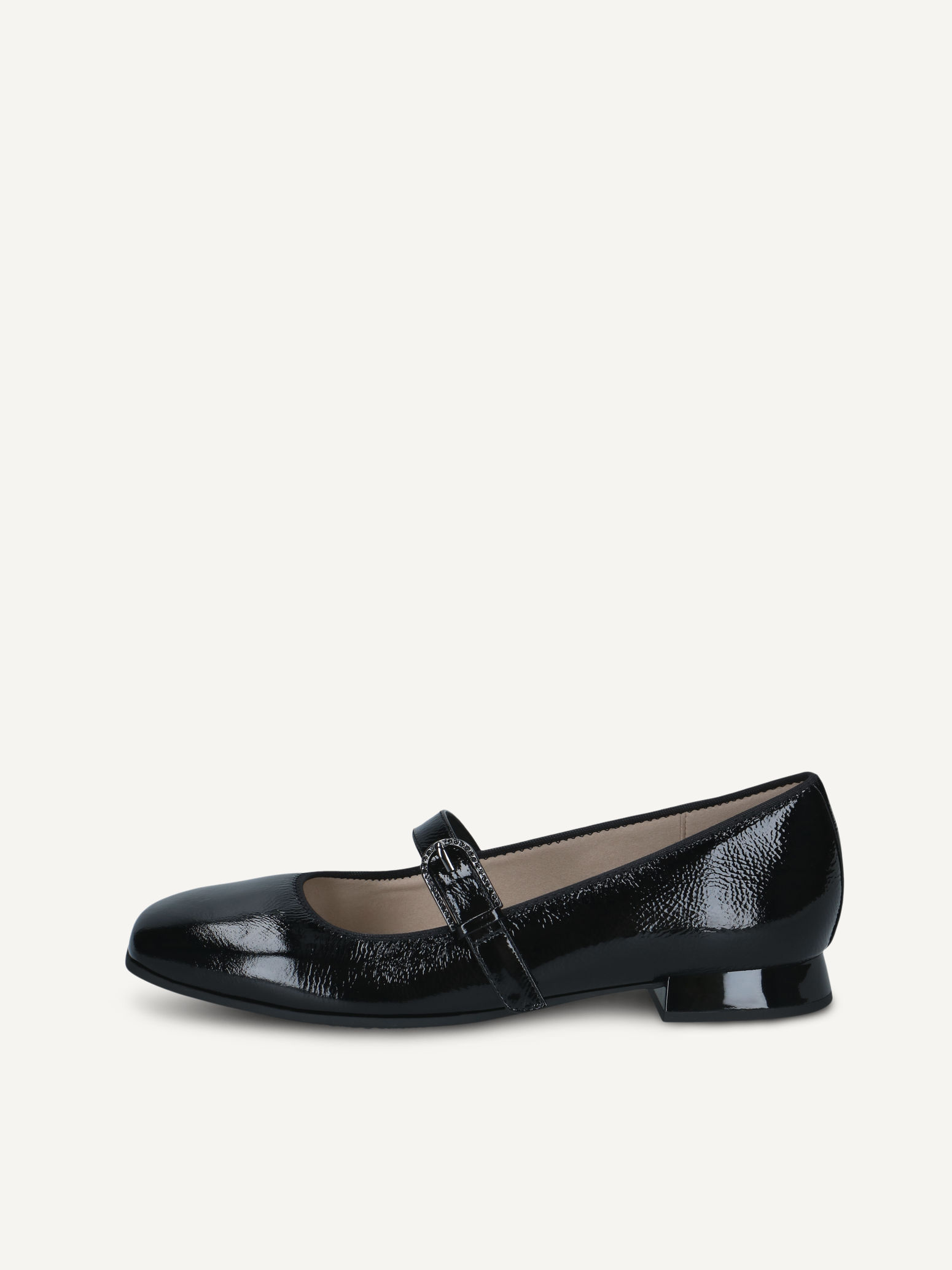 CAPRICE Ballerine noir en Cuir avec Talon trapzode P40 80$