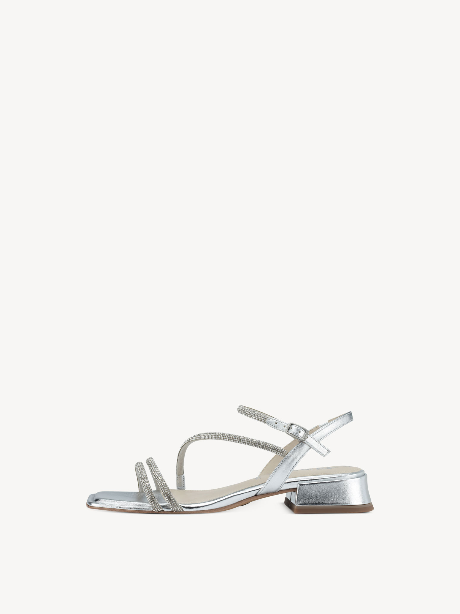 Heeled sandal - metallic