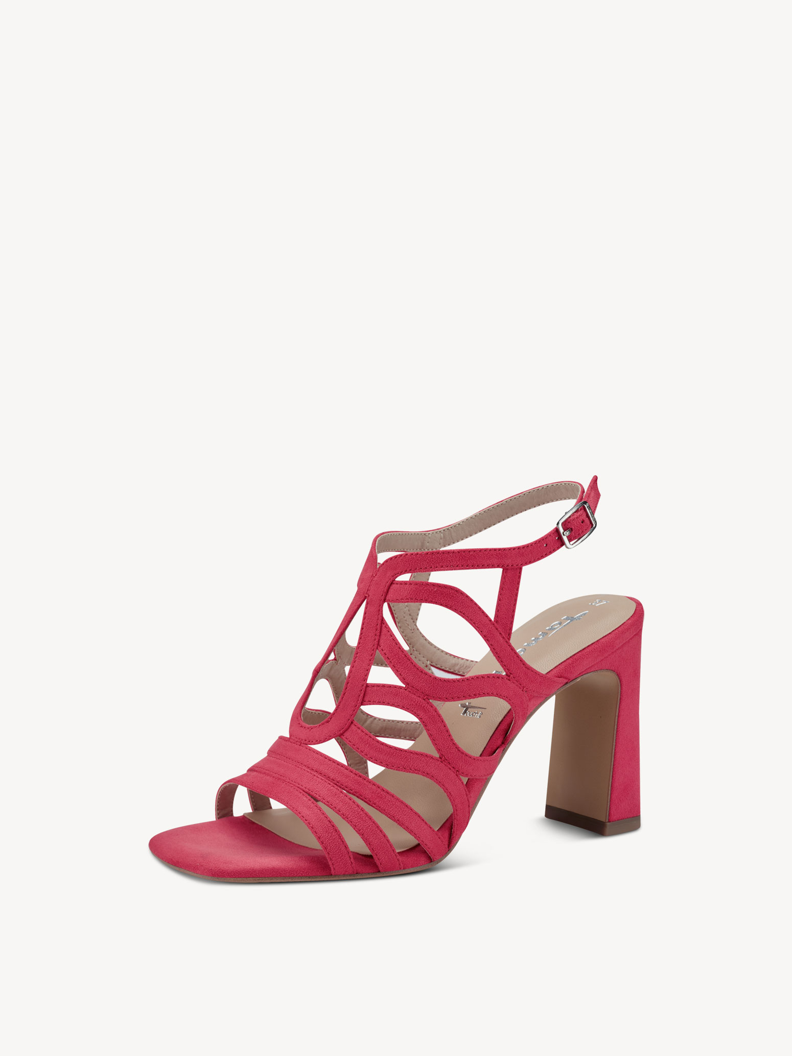 Heeled sandal - pink, RASPBERRY, hi-res