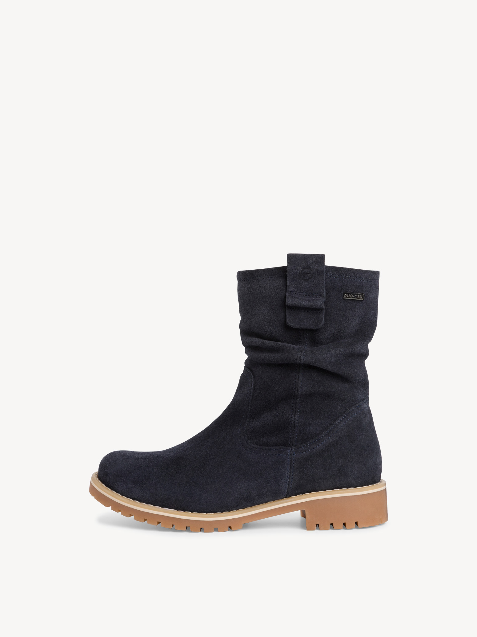 Leather Bootie - blue warm lining, NAVY, hi-res