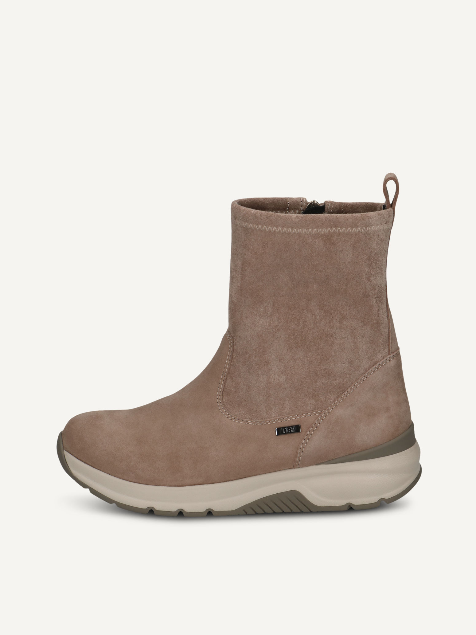 caprice bootie beige made of leather and synthetic without heel size 40