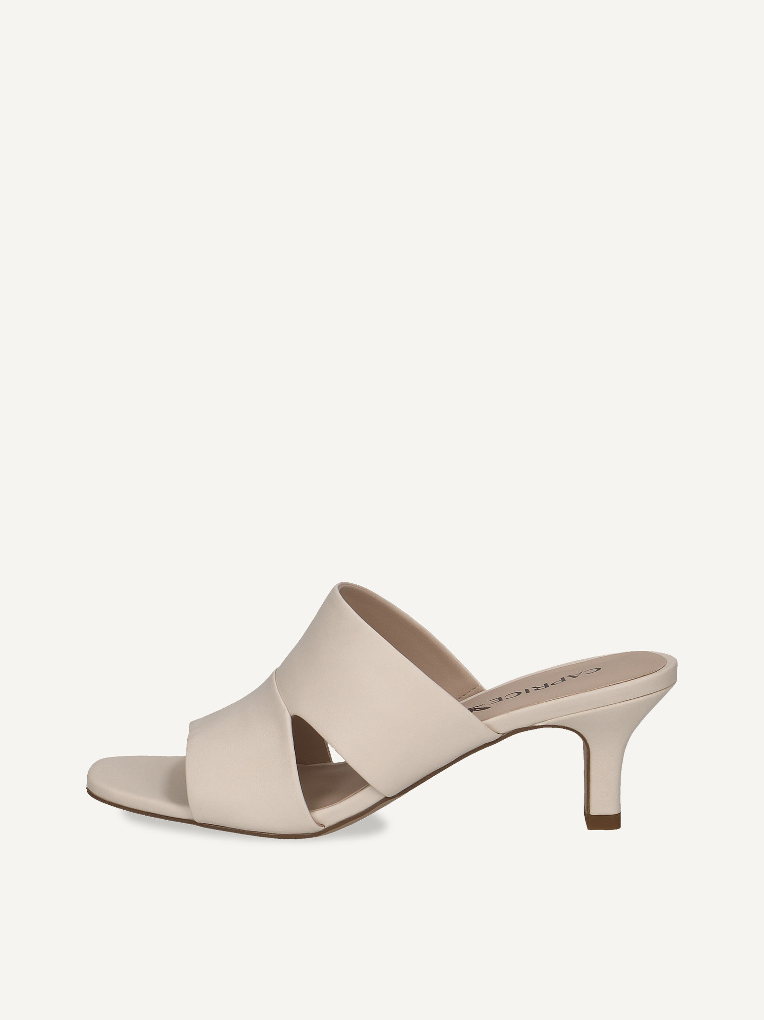 CAPRICE Mule blanc en Cuir avec Talon trapzode P42 52 €