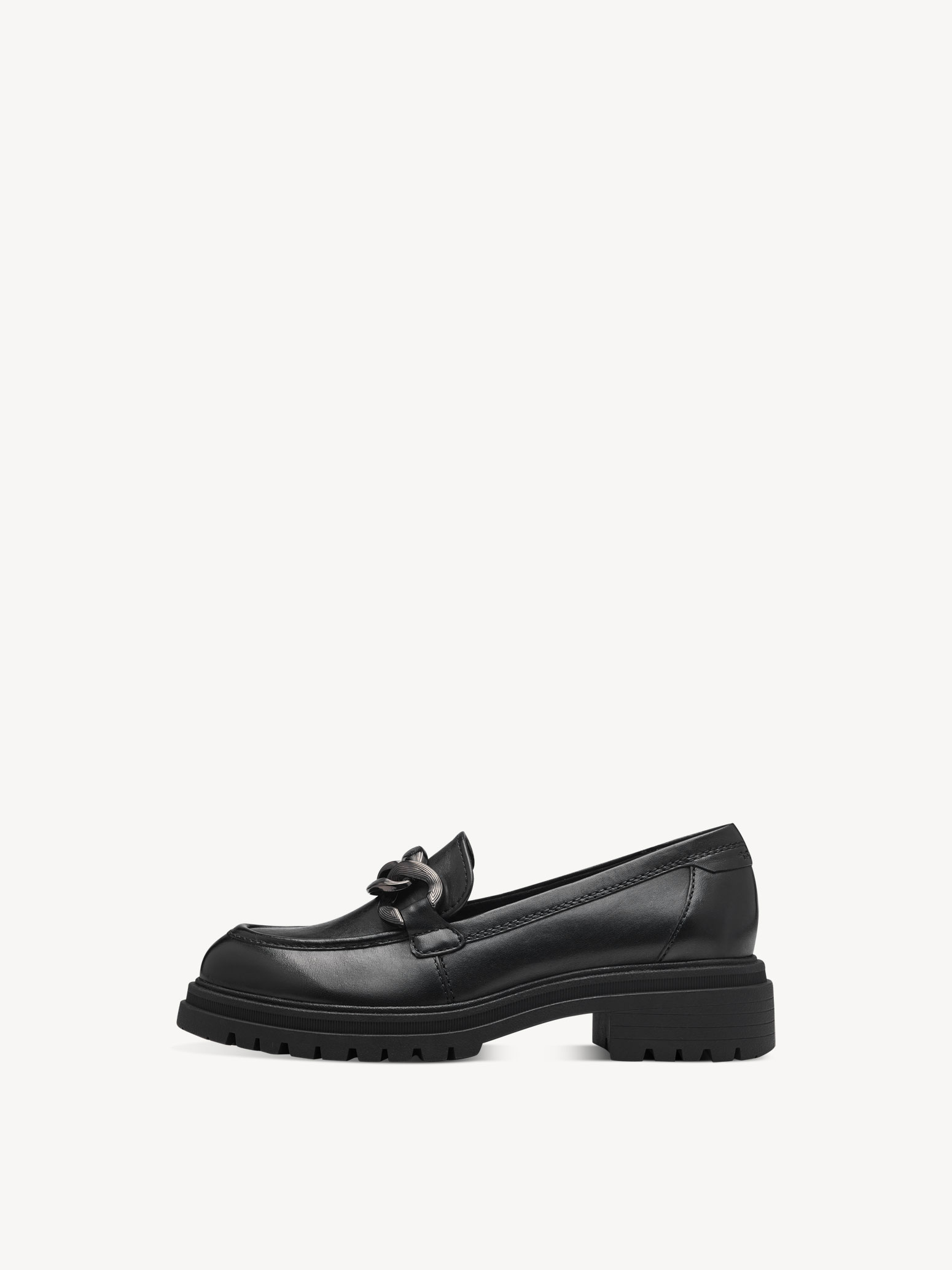 Slipper en cuir - noir