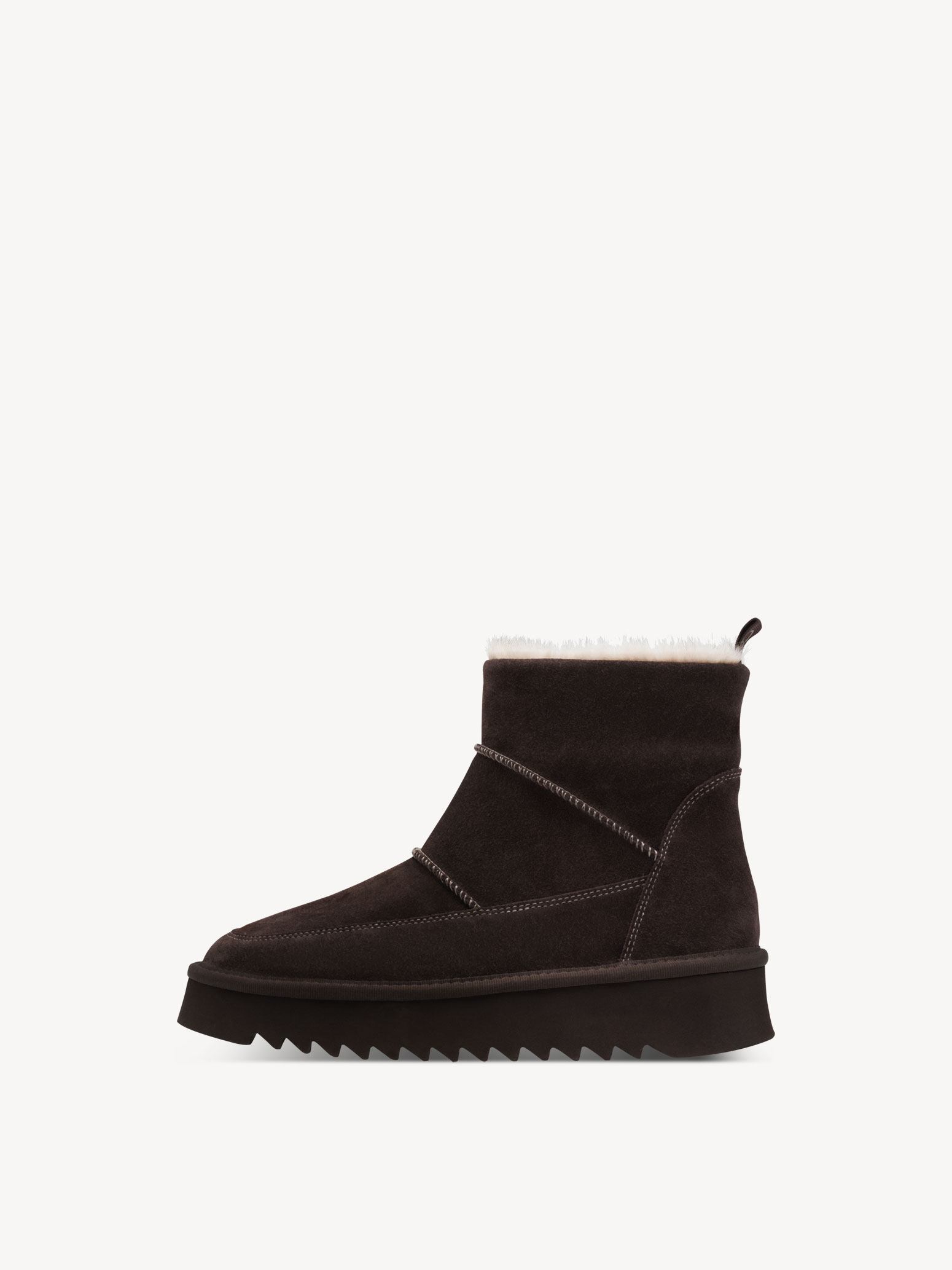 Lederstiefelette - braun Warmfutter