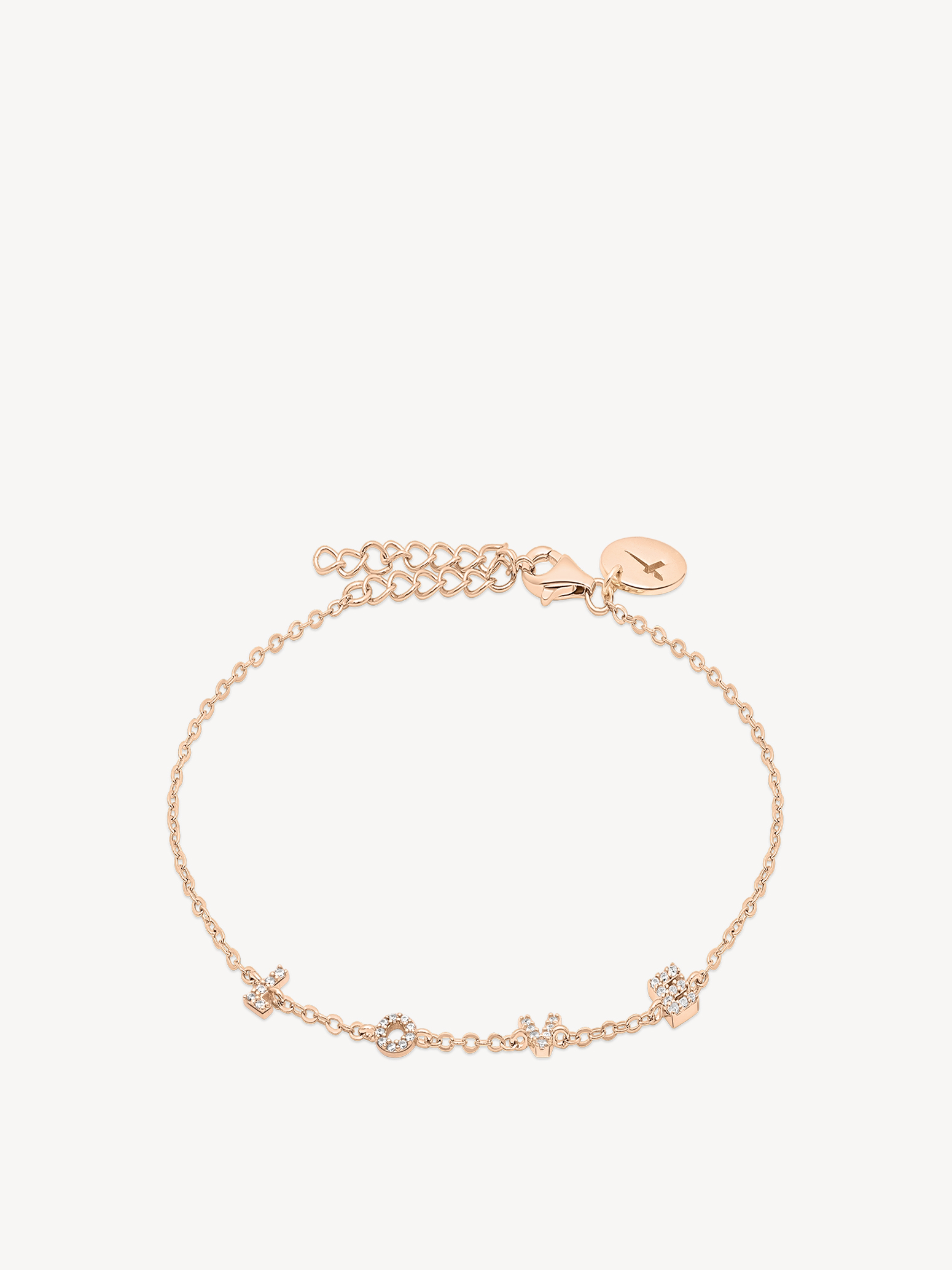 Bracciale oro rosa - 17.5cm