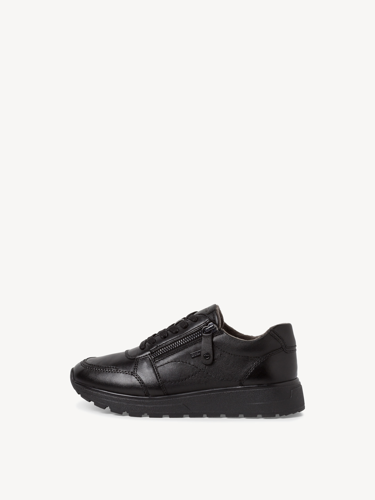 Leather Sneaker - black
