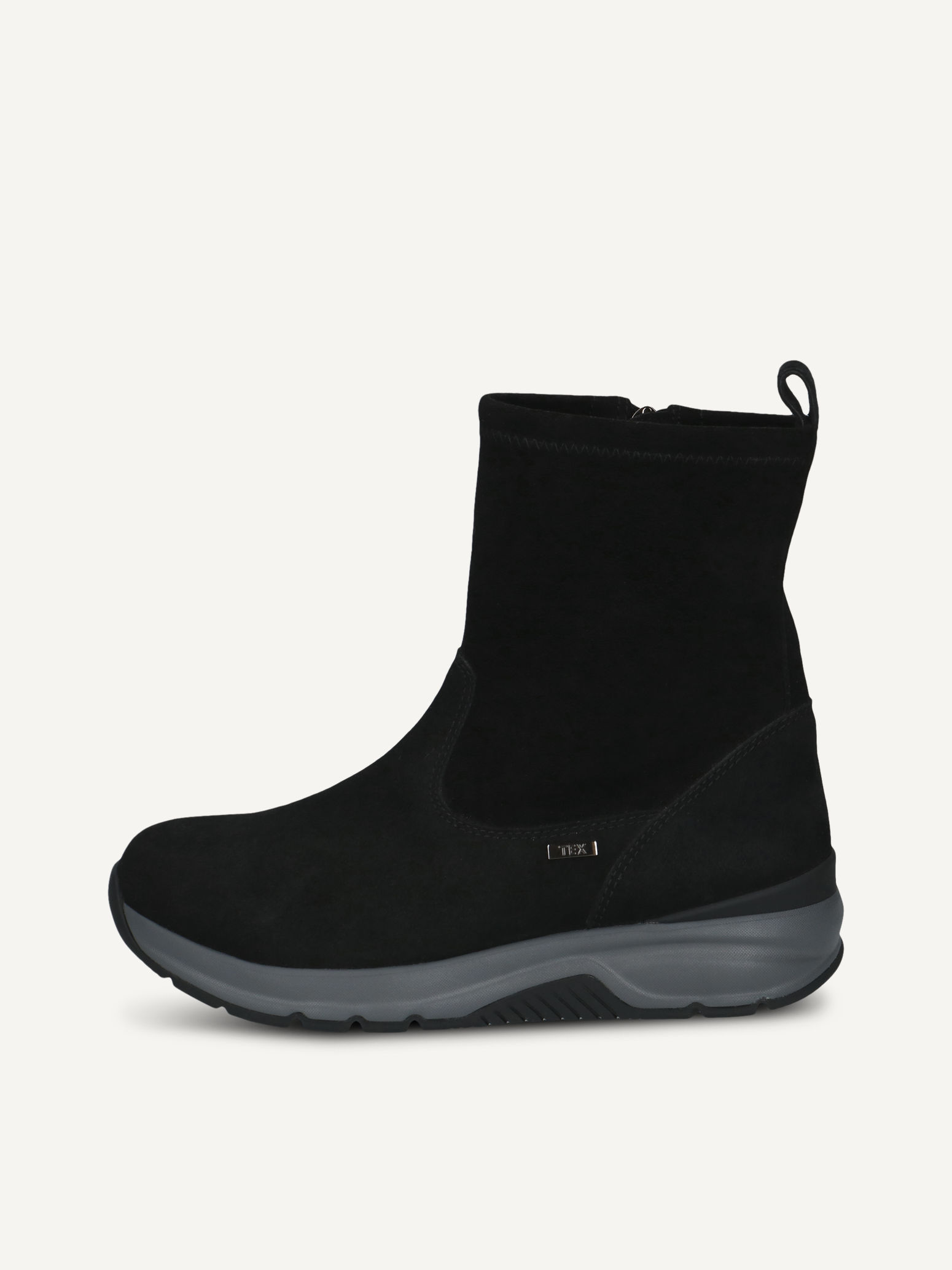 caprice bootie black made of leather and synthetic without heel size 39