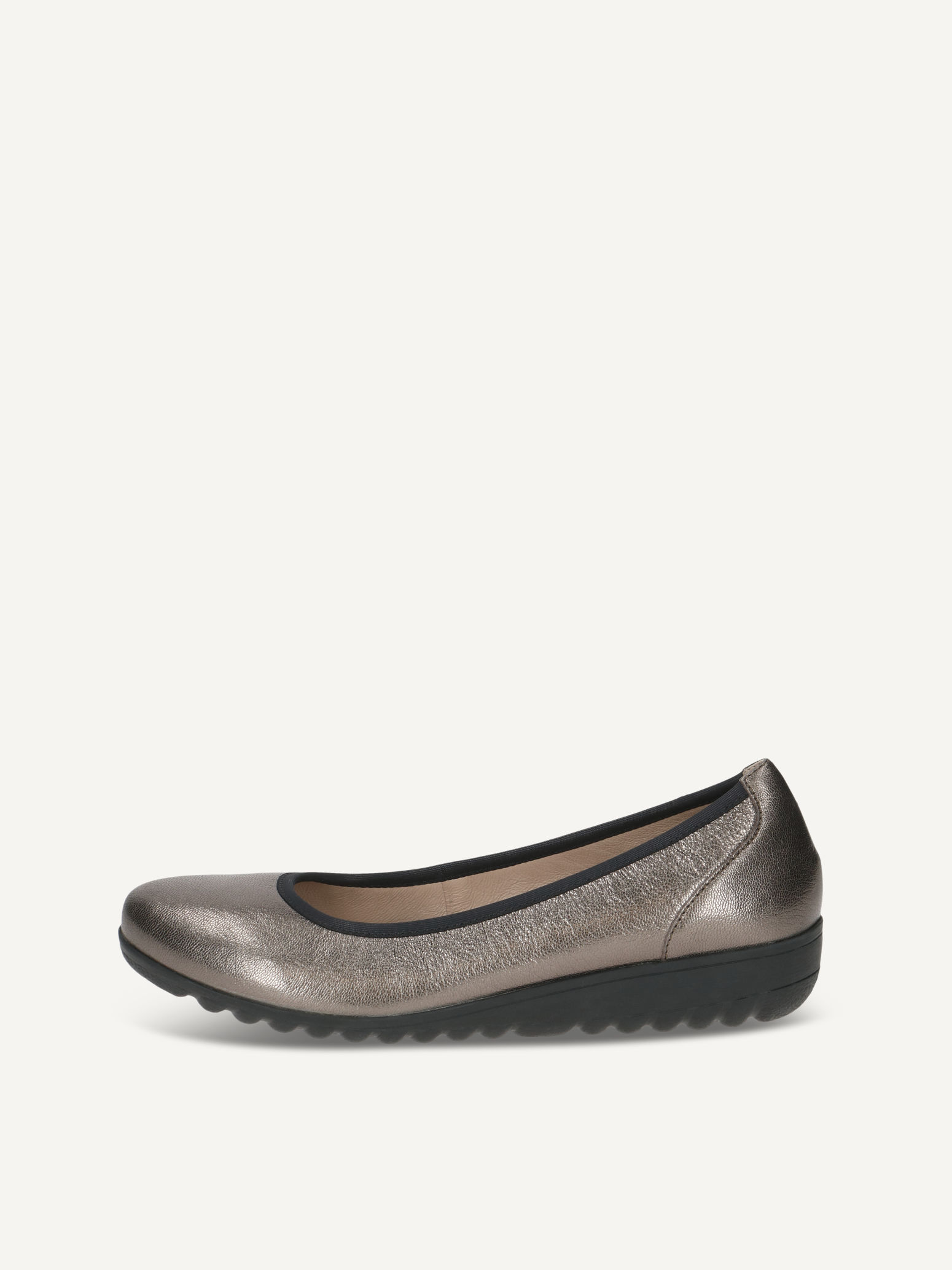 CAPRICE Ballerine mtallique en Cuir avec Talon compens P38 53$