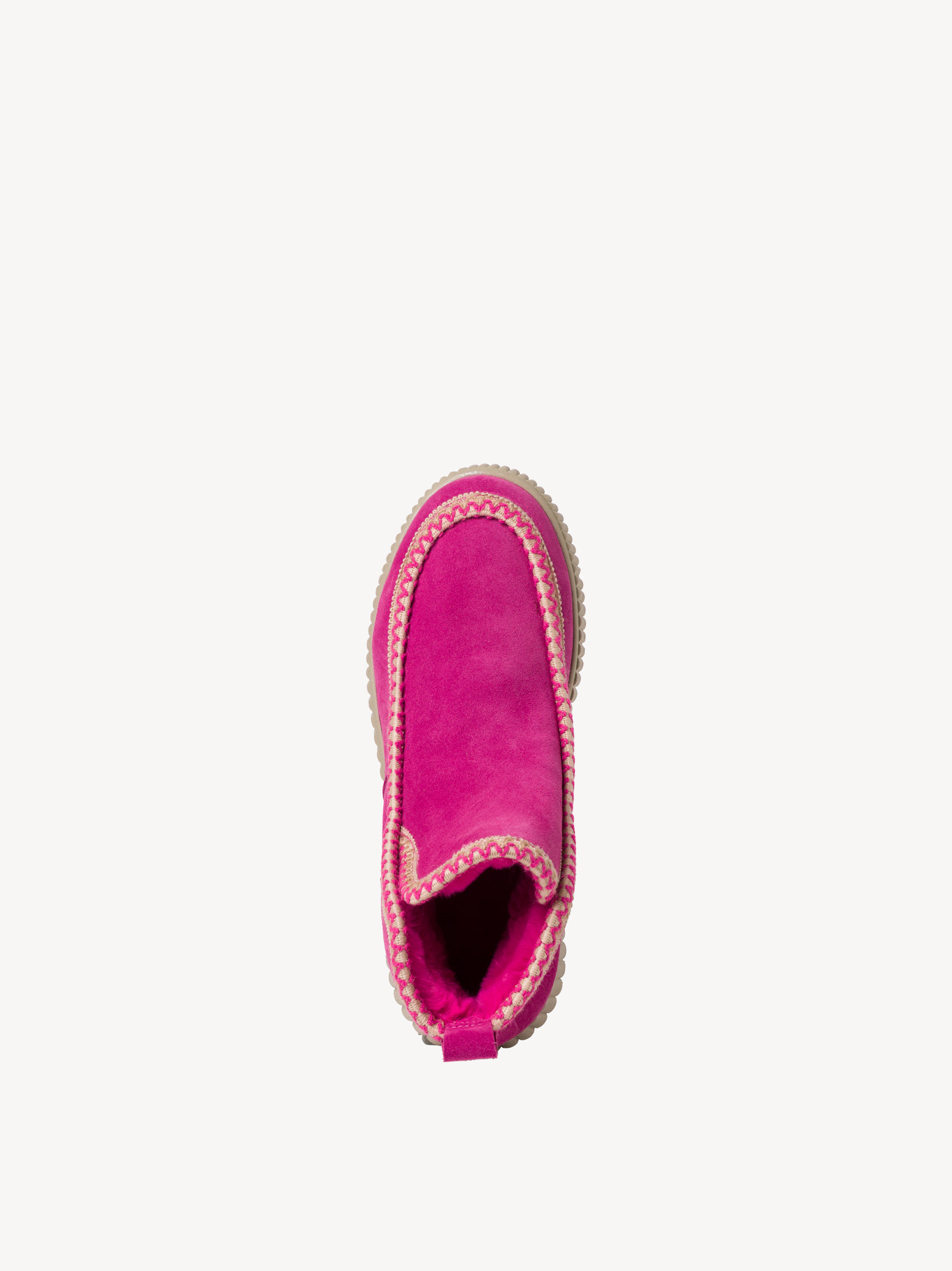 Leather Bootie - pink warm lining, FUXIA, hi-res
