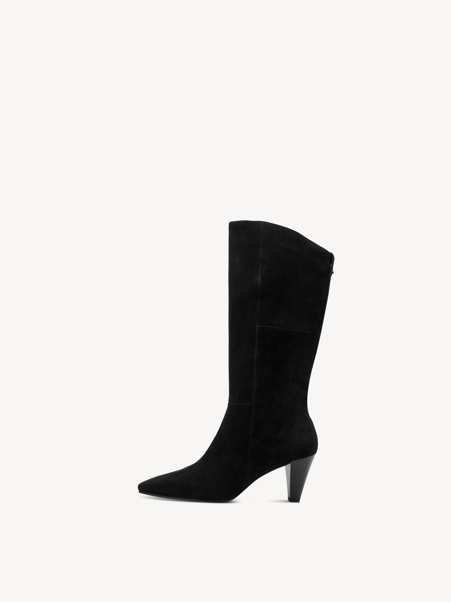 Lederstiefelette - schwarz