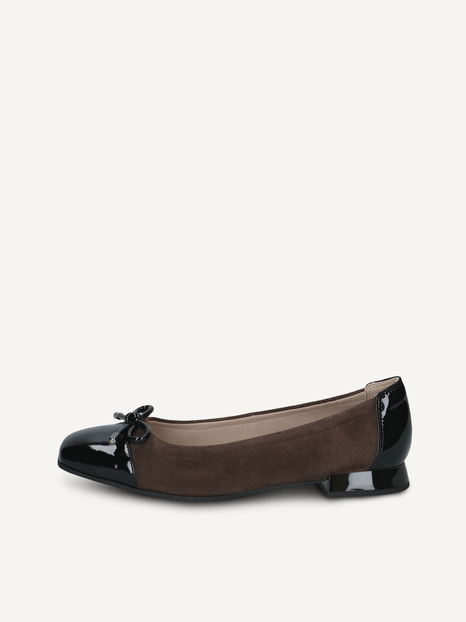 CAPRICE Ballerine marron en Mlange de matriaux de cuir et synthtique avec Talon trapzode P42 80 €