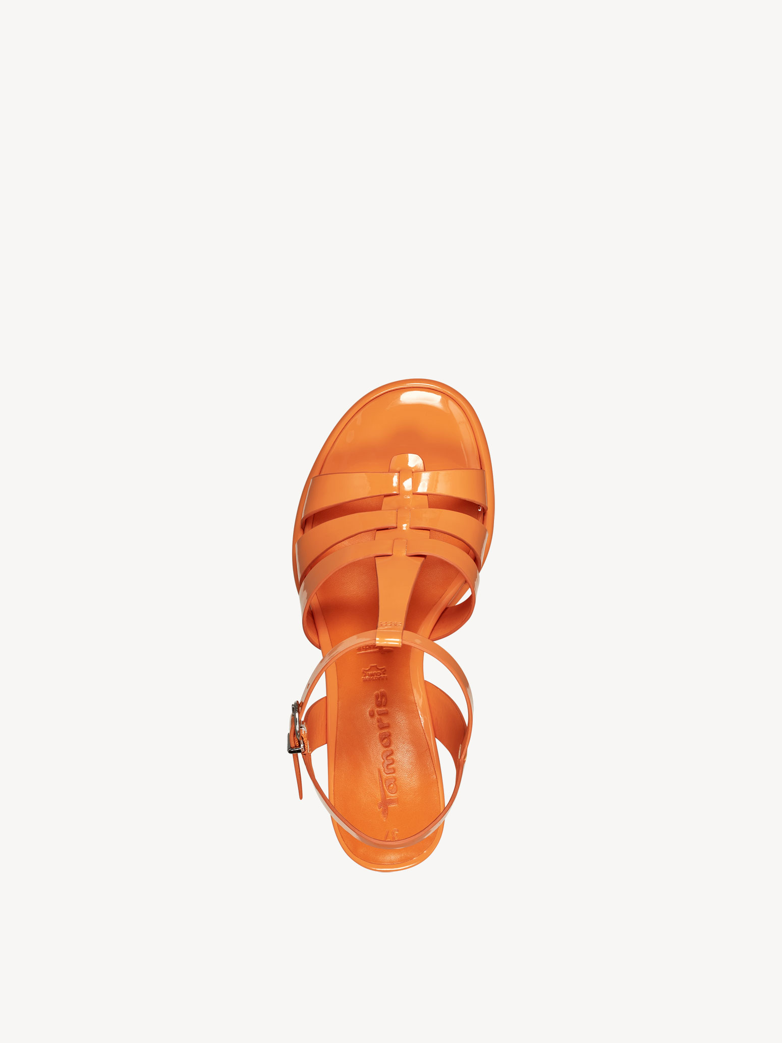 Sandaaltje - oranje, ORANGE PATENT, hi-res