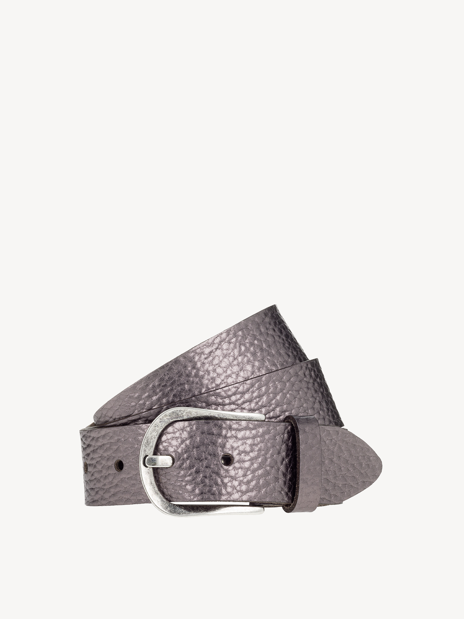 Leather Belt - silver