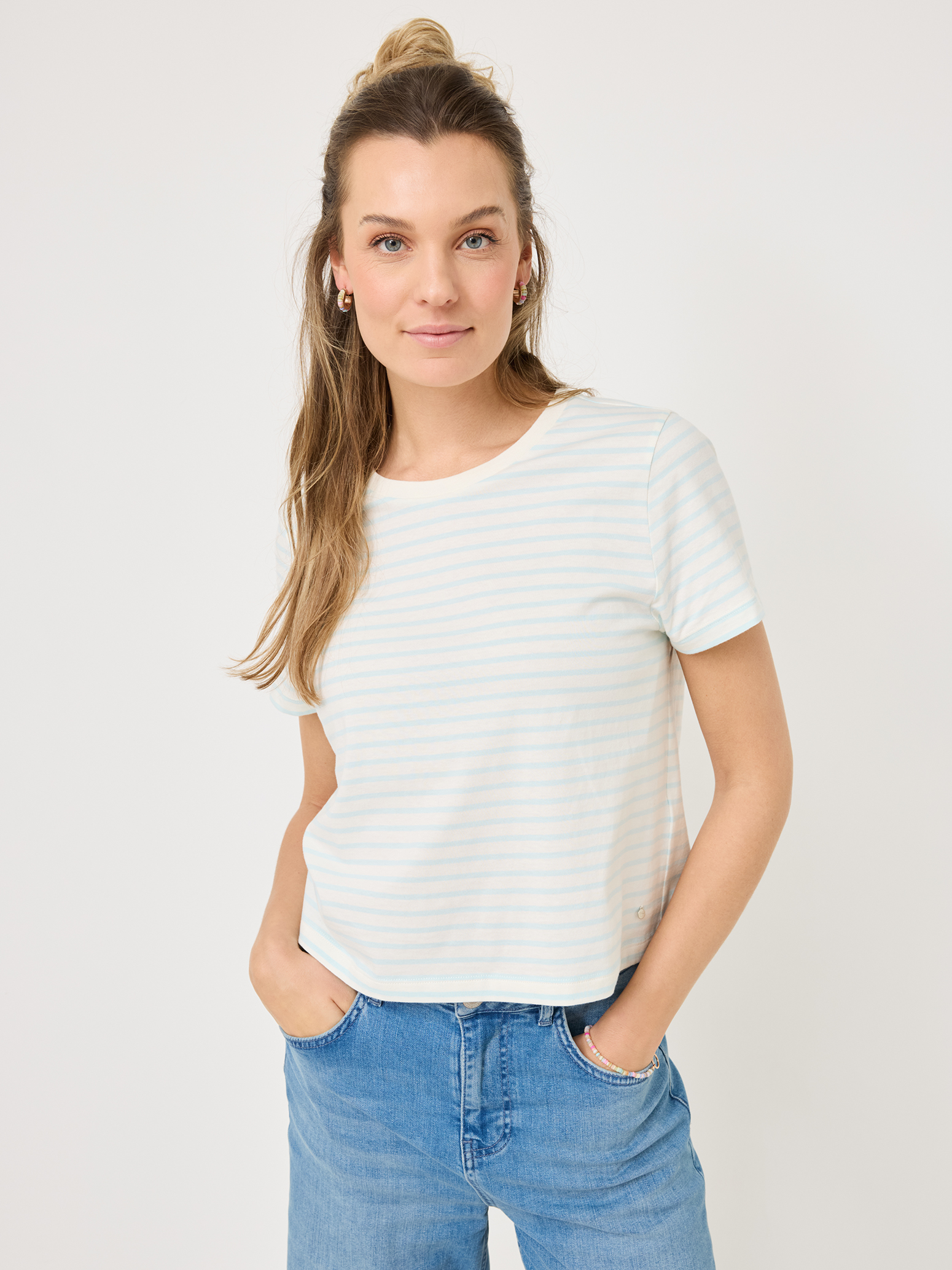 Cropped T-shirt - blue