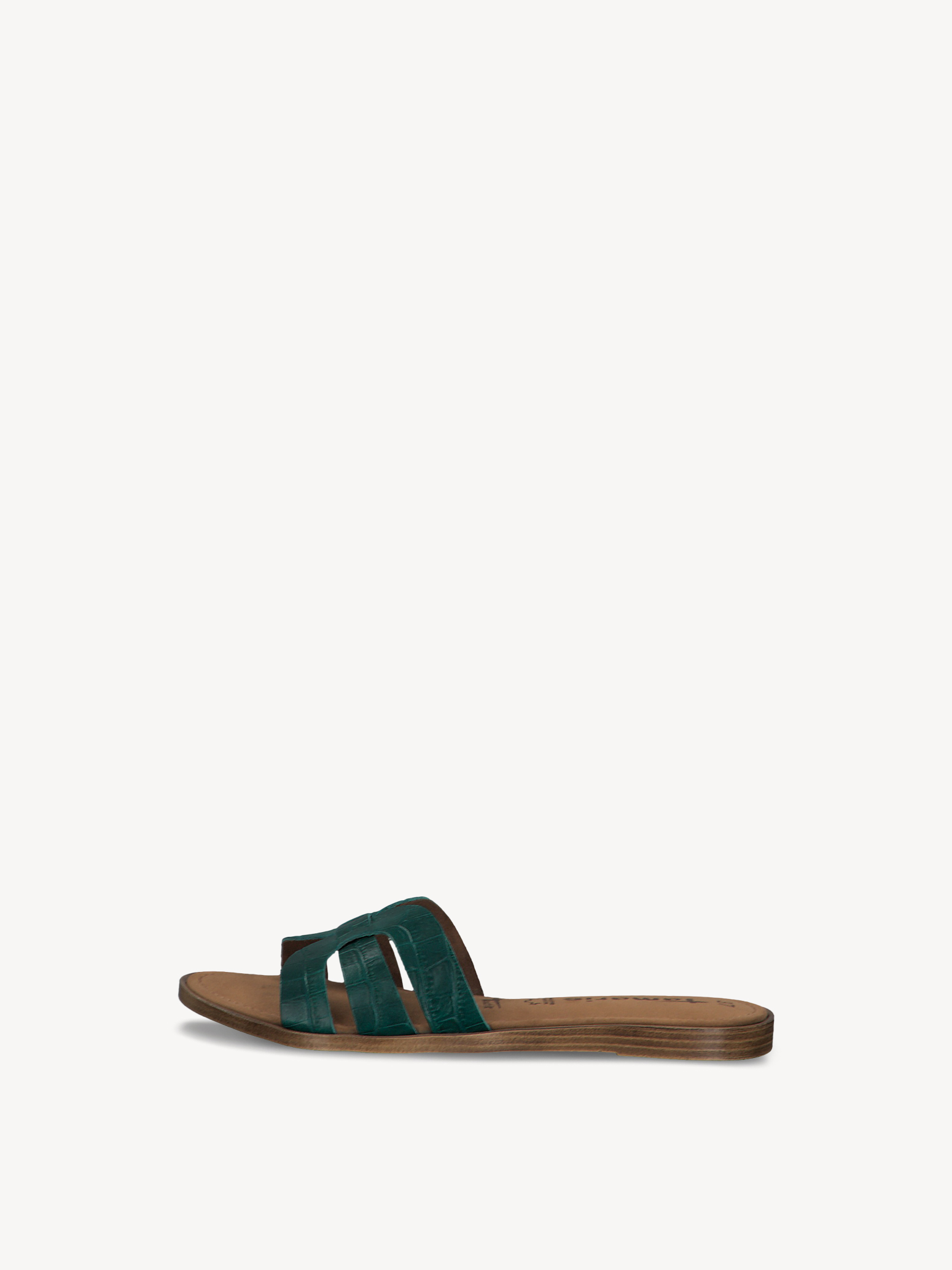 Leather Mule - green 1-1-27102-24-790 