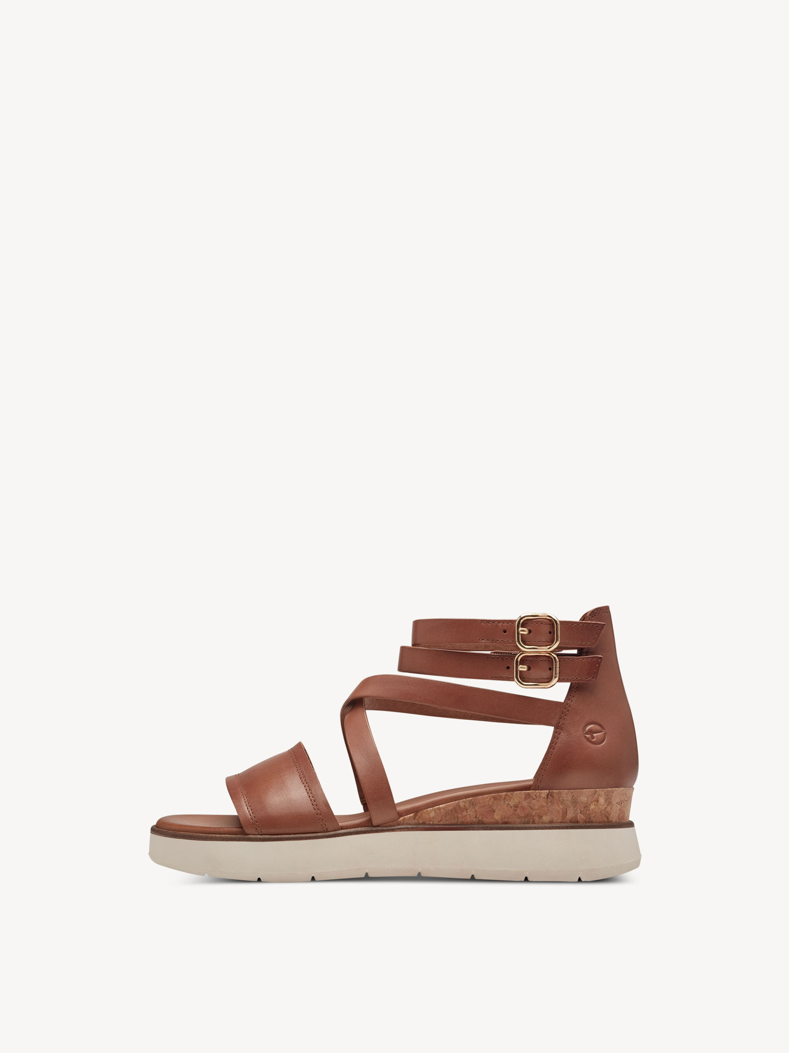 Leather Heeled sandal - brown