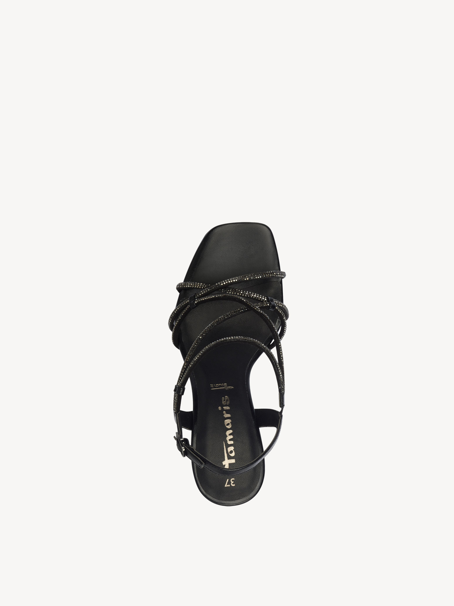 Heeled sandal - black, BLACK METALLIC, hi-res