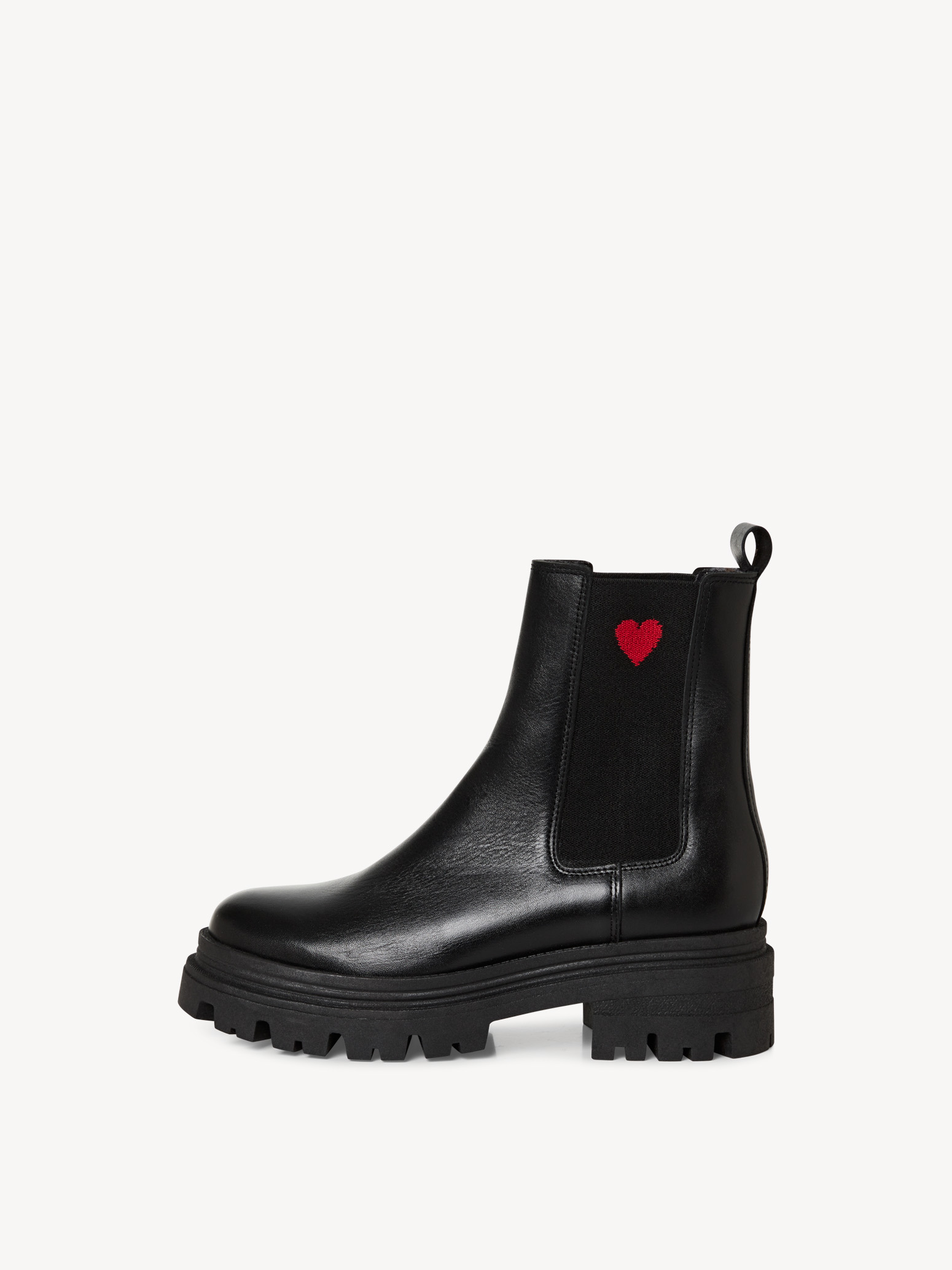 Leder Chelsea Boot - schwarz